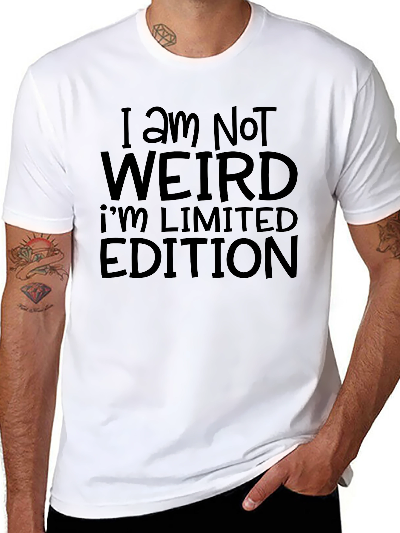 Black I am Not Weird Limited Edition Graphic Tee view 8