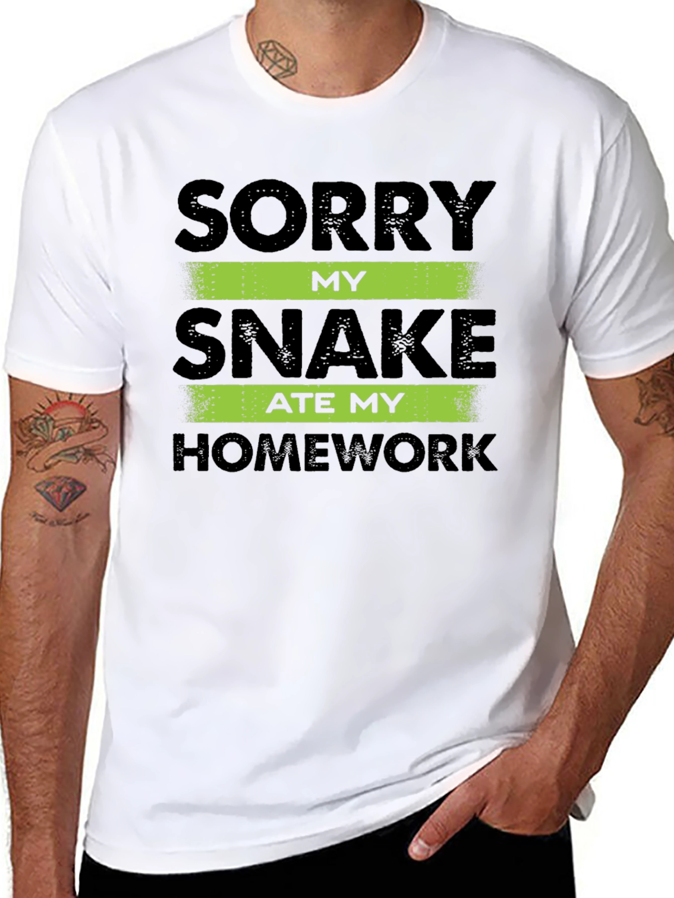 Black Snake Ate My Homework T-Shirt - Funny Student Tee view 8