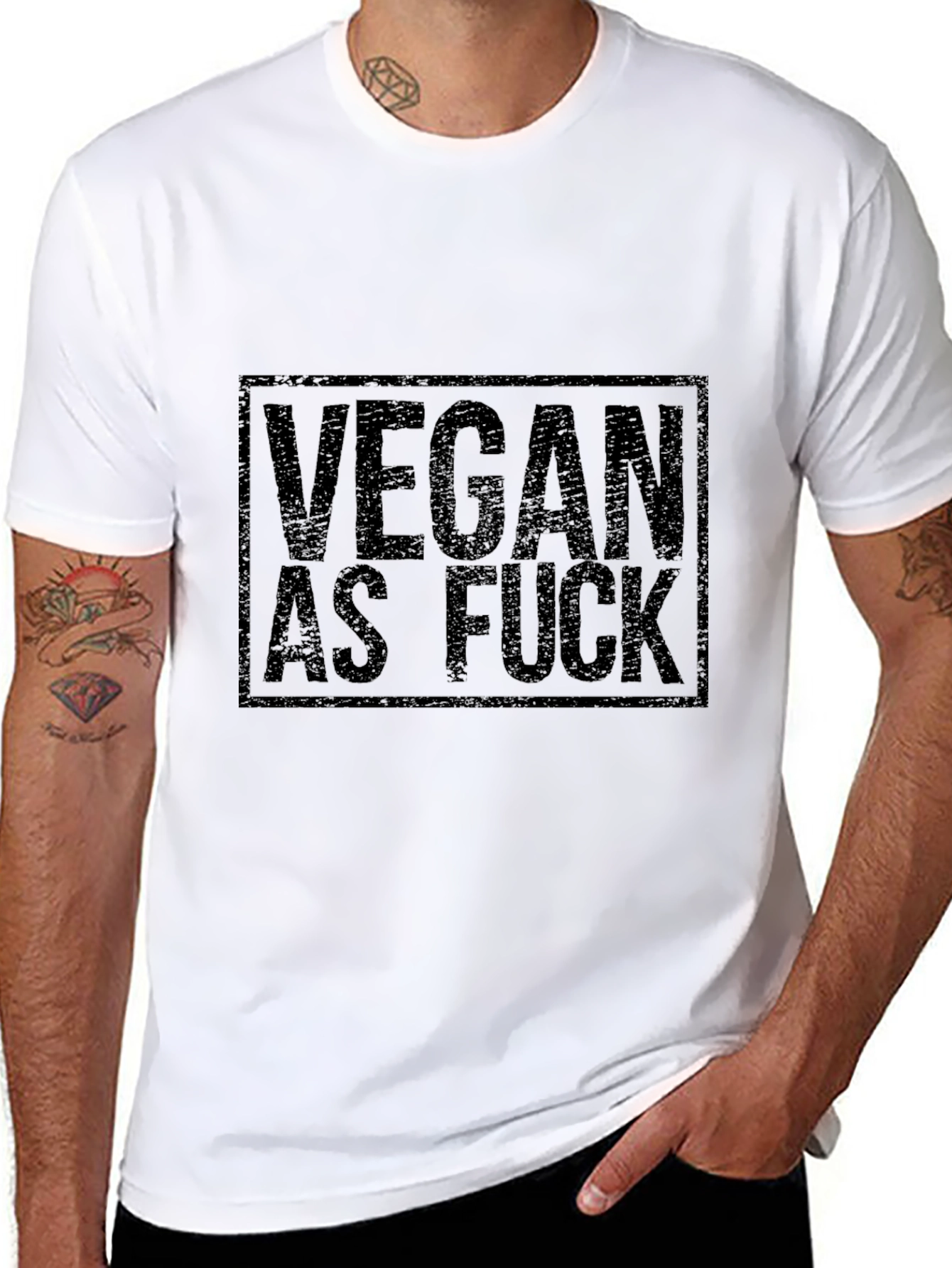 Vegan As Fuck Graphic Tee - Black - 8