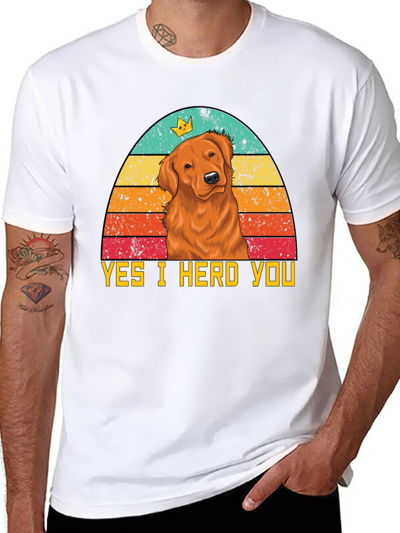 Black Yes I Herd You Dog T-Shirt view 8