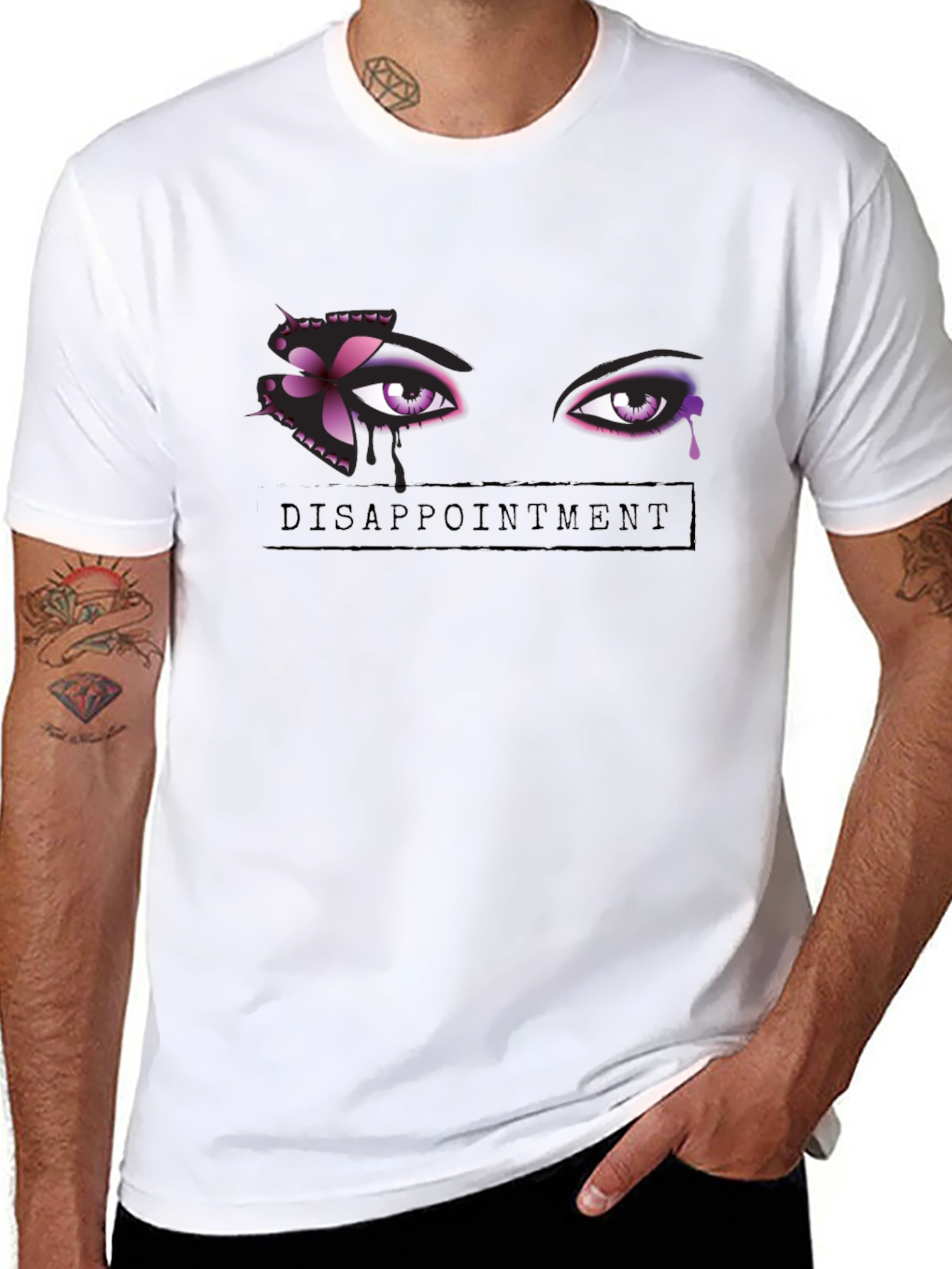 Black Disappointment Graphic Tee - Black T-Shirt view 8