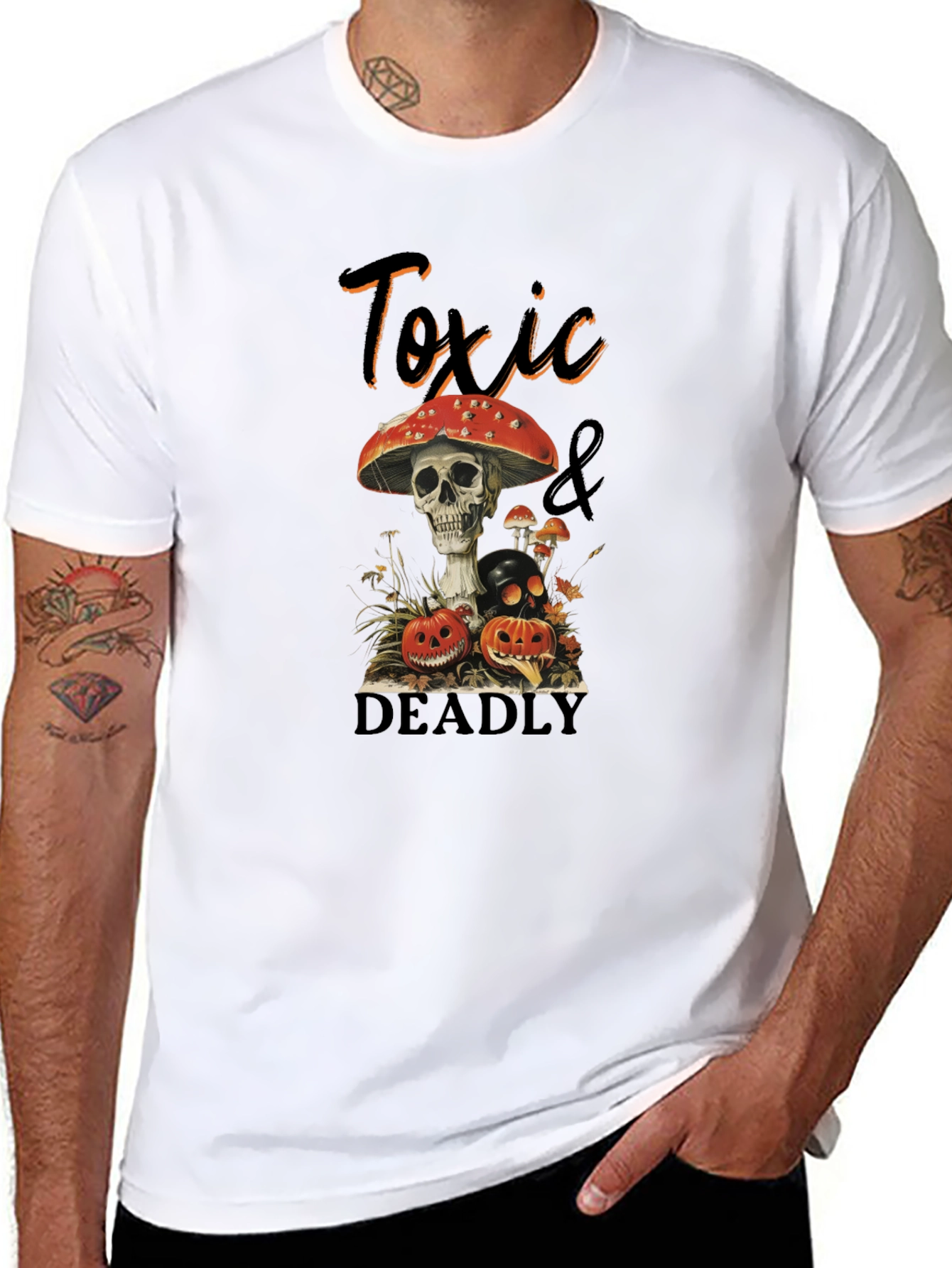 Black Toxic & Deadly Graphic T-Shirt view 8