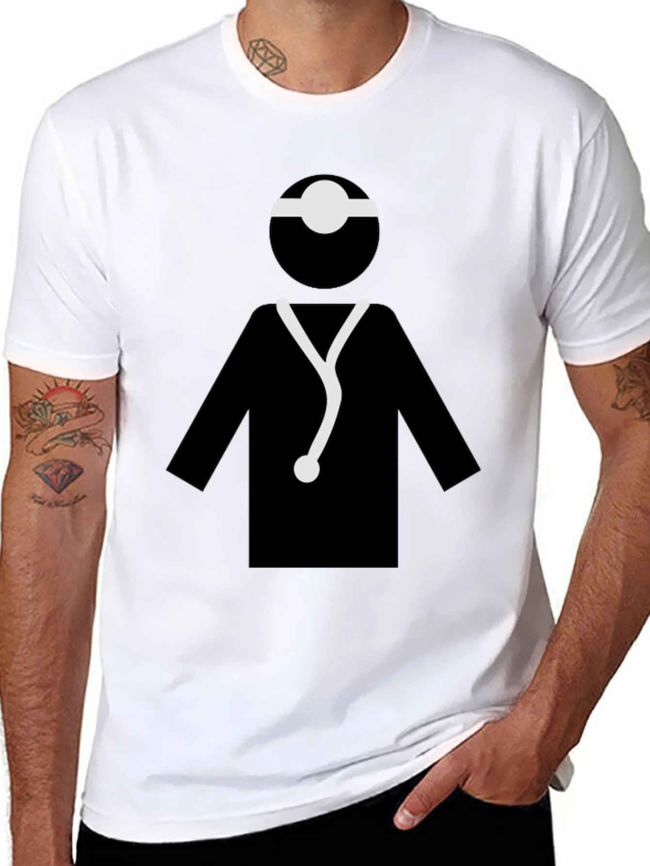 Black Doctor Graphic T-Shirt - Unisex Medical Tee view 8