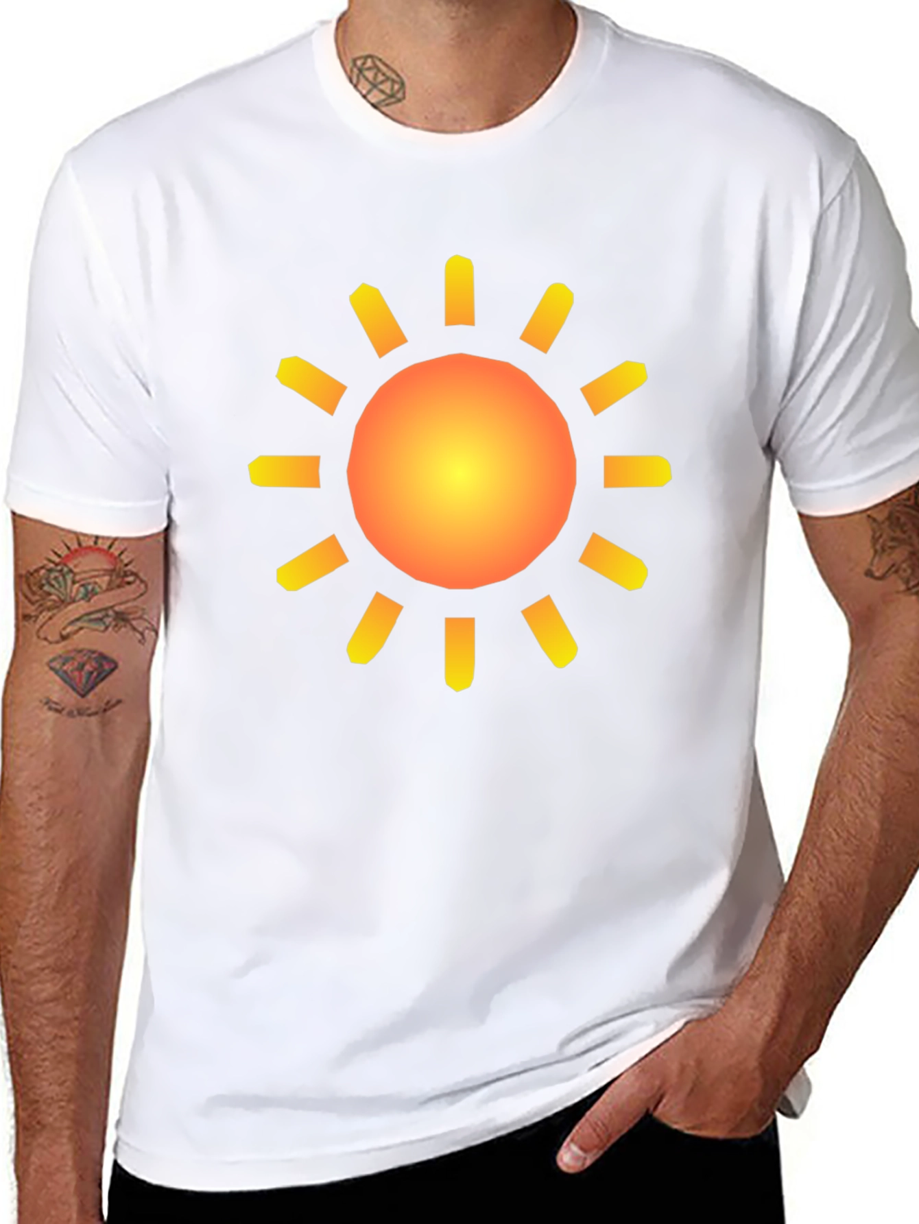 Black Sunny Day Graphic Tee - Black Cotton T-Shirt view 8