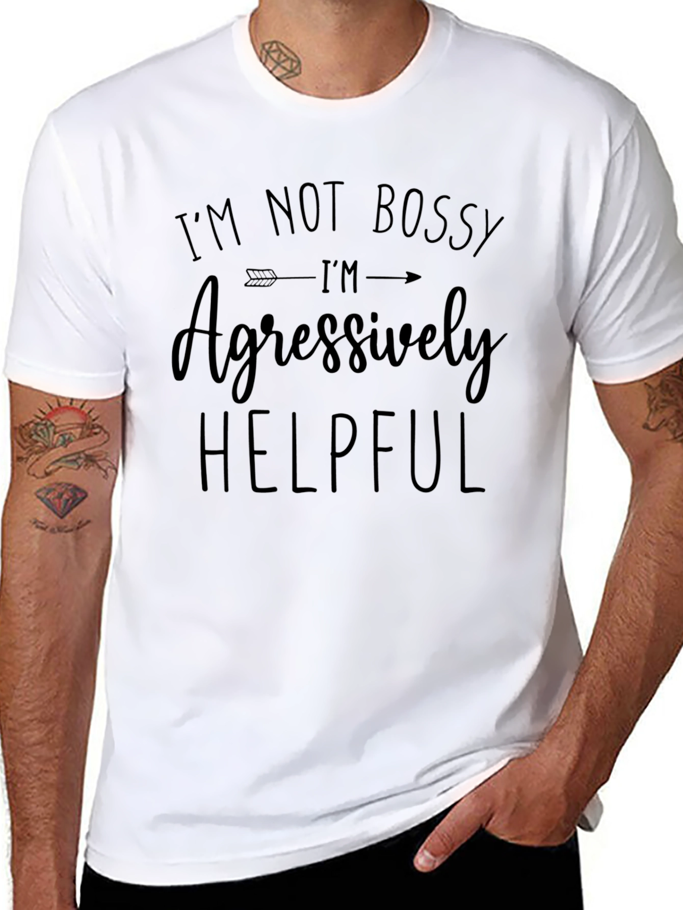 Black I'm Not Bossy Black Graphic Tee view 8