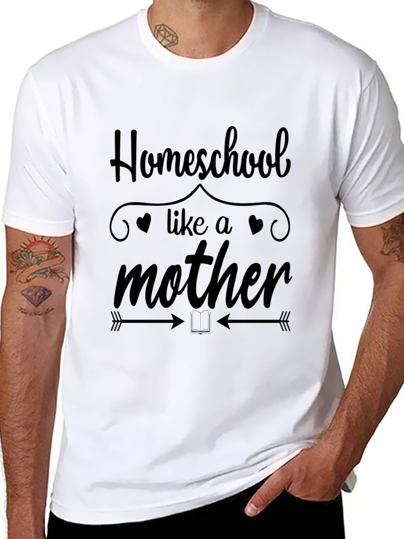 Black Homeschool Like a Mother T-Shirt view 8