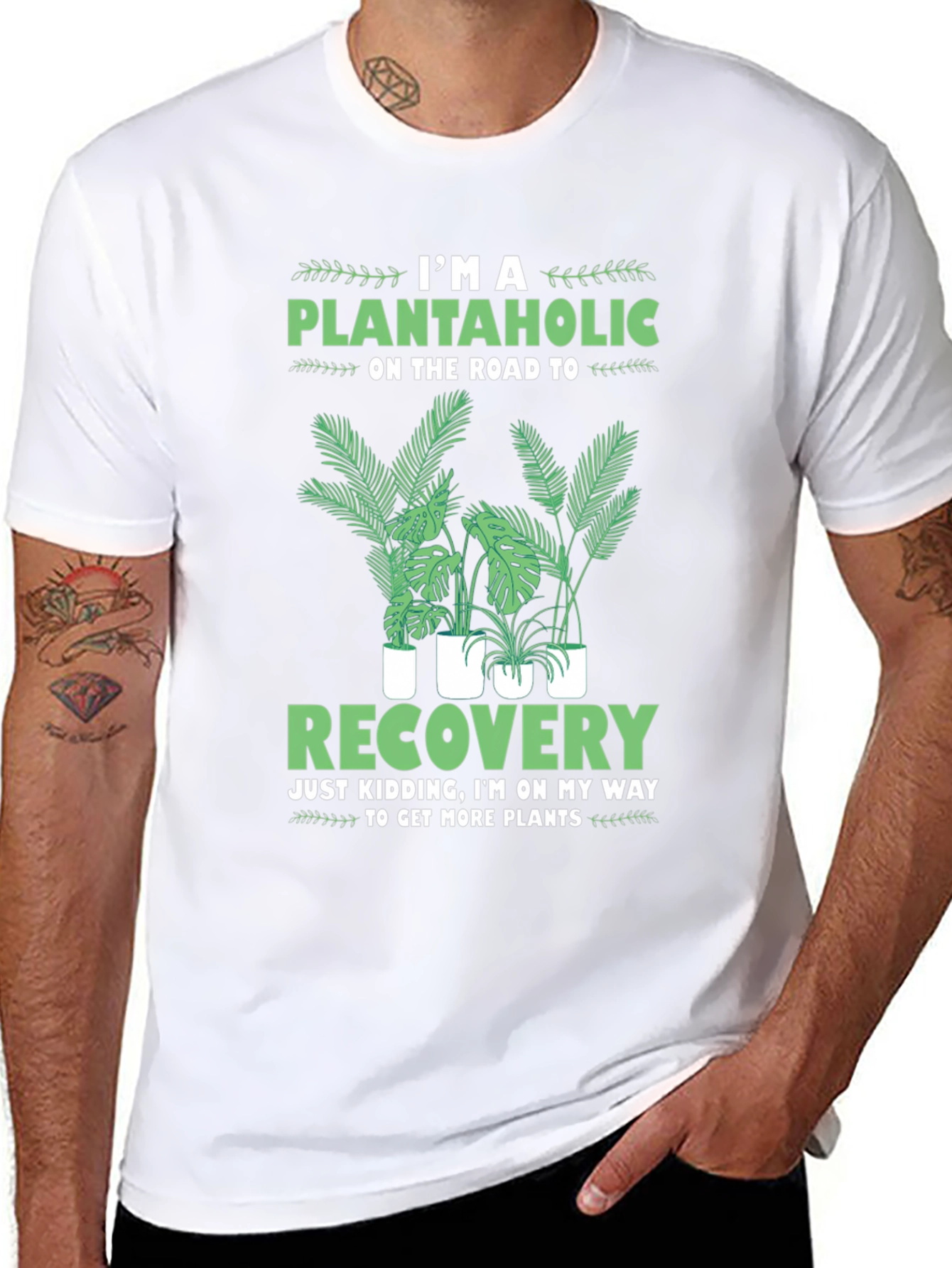 Black Plantaholic T-Shirt: I'm On My Way To Get More Plants! view 8