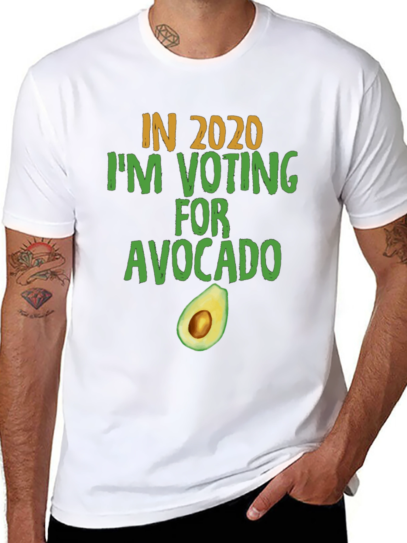 Black Avocado Voting Tee - 2020 Election Humor view 8