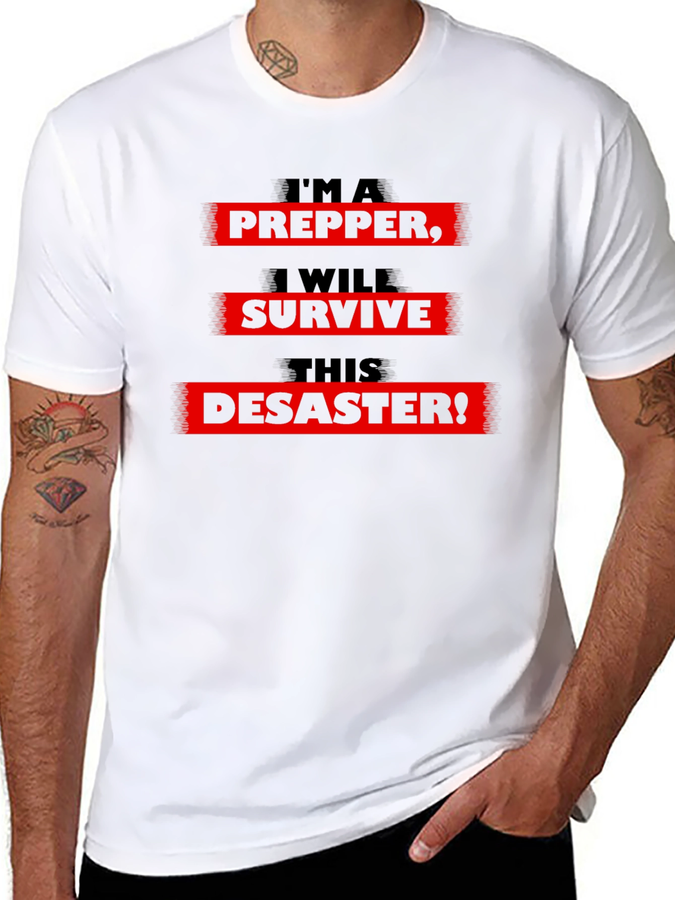 Black Prepper Survival T-Shirt view 8
