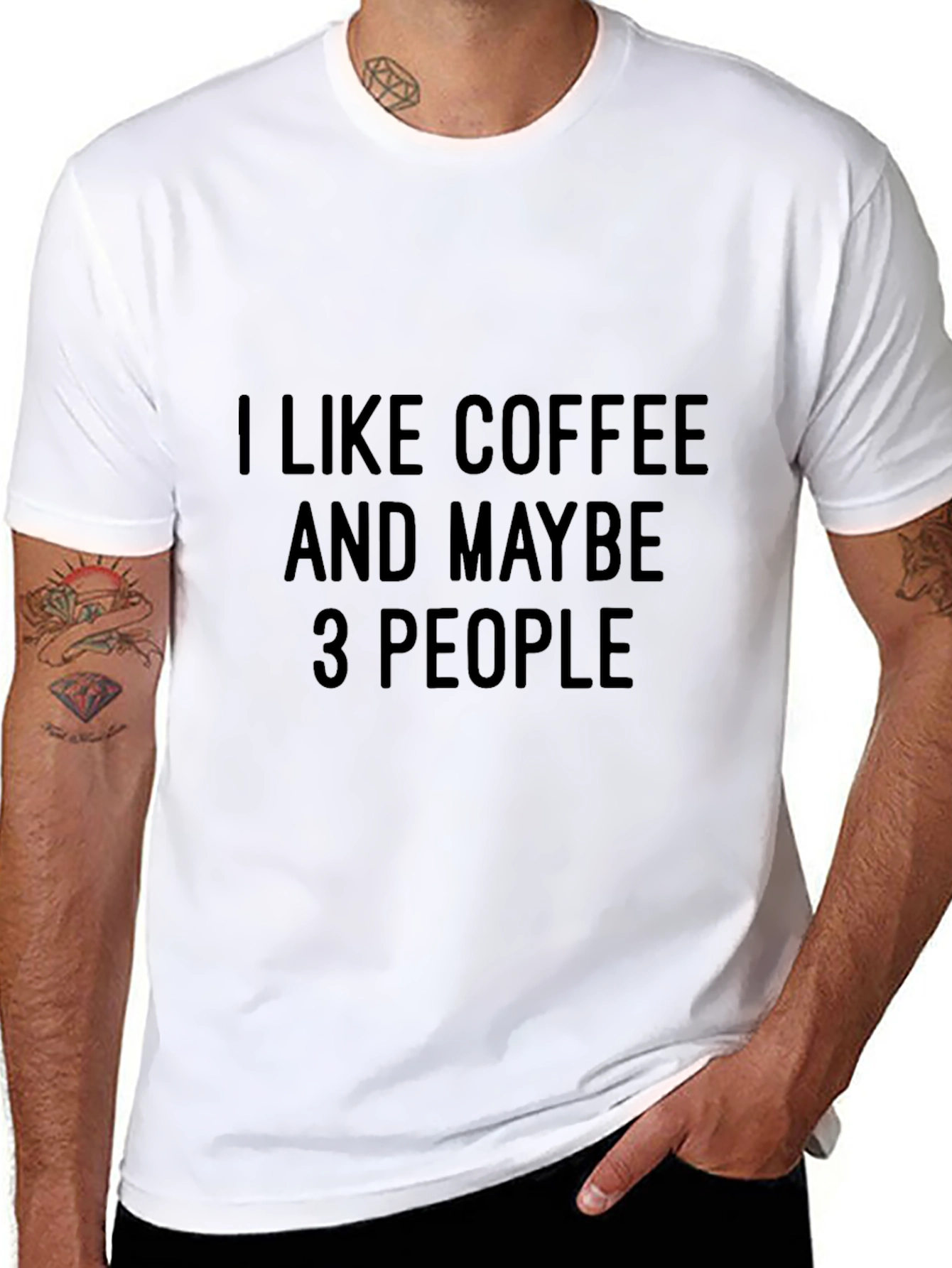 Black Coffee Lover Graphic Tee - Sarcastic Humor Shirt view 8