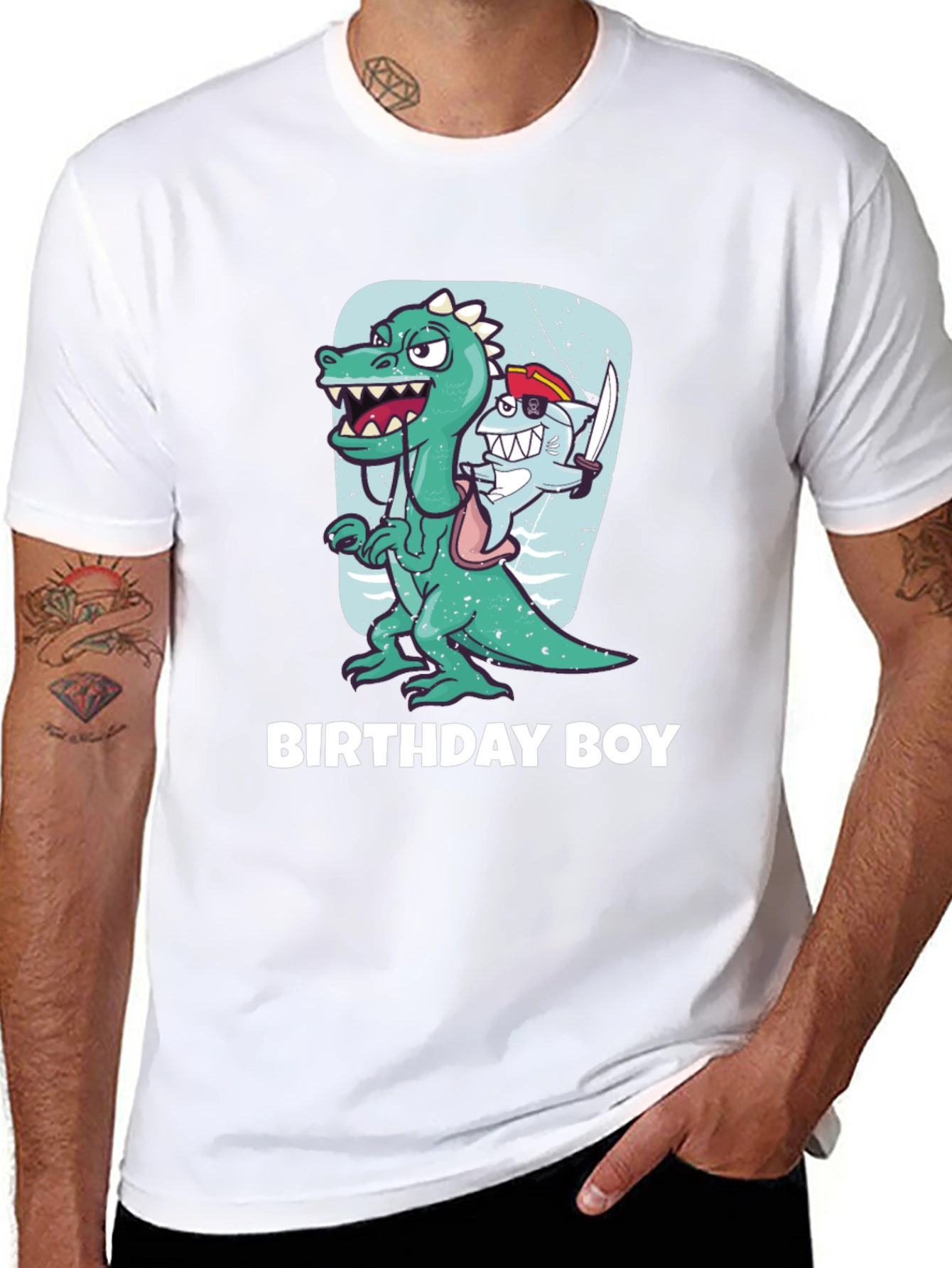 Black Birthday Boy Dinosaur T-Shirt view 8