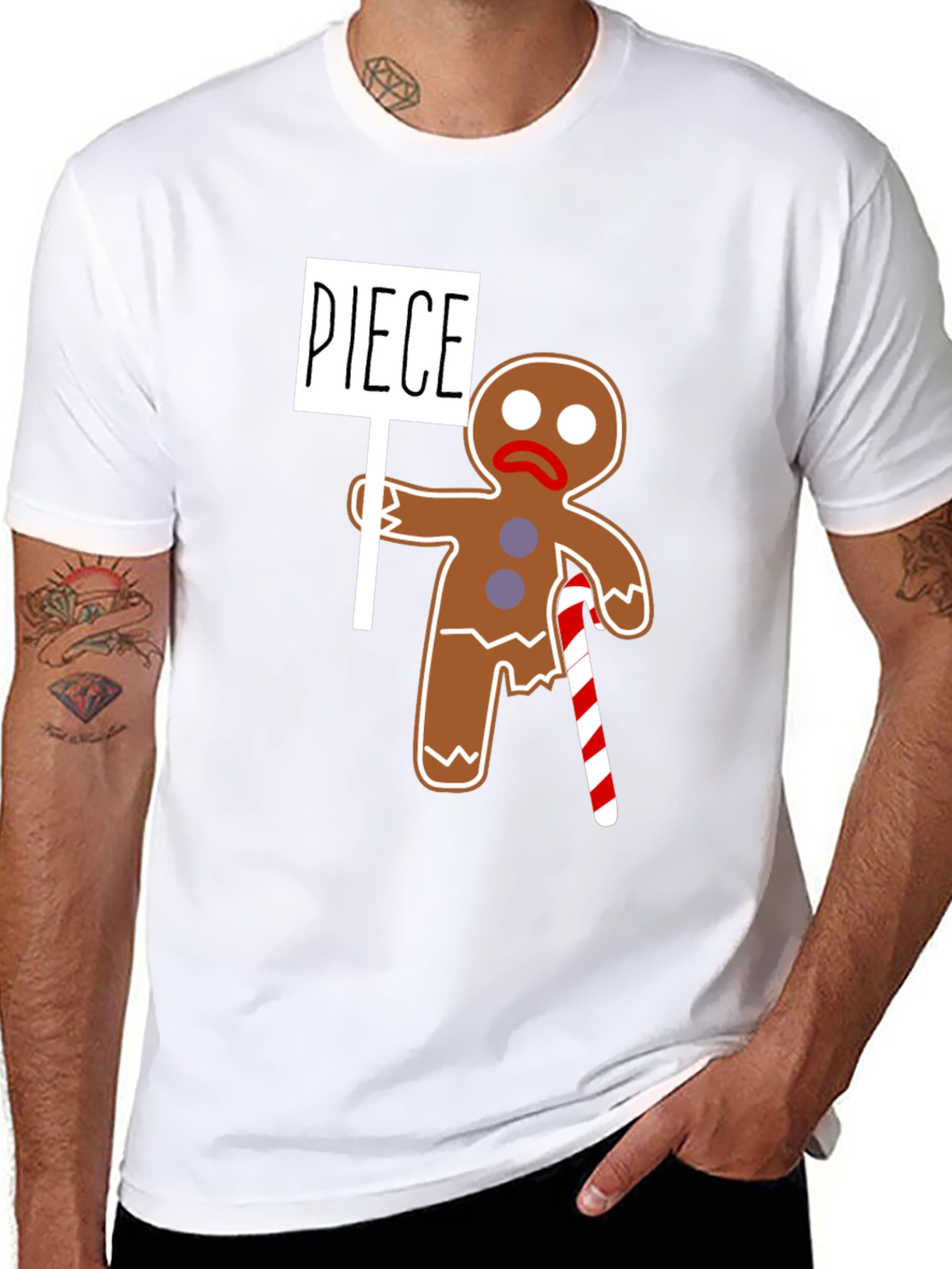 Funny Gingerbread Man Piece T-Shirt - 8