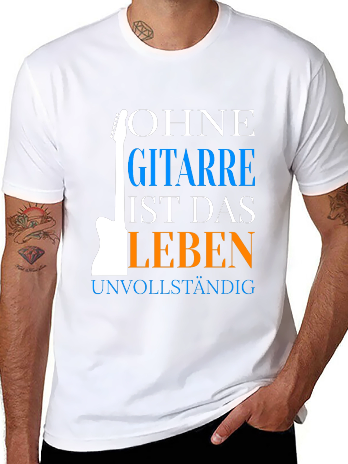 Black Guitar Lover T-Shirt - Ohne Gitarre Ist Das Leben view 8
