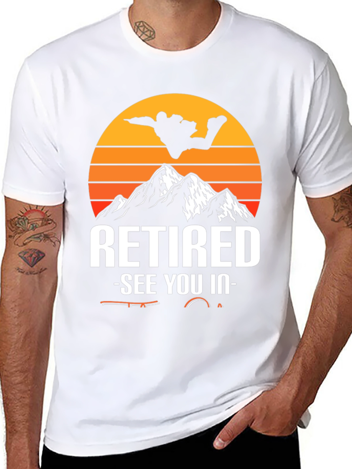 Black Retired Fishing Graphic T-Shirt view 8