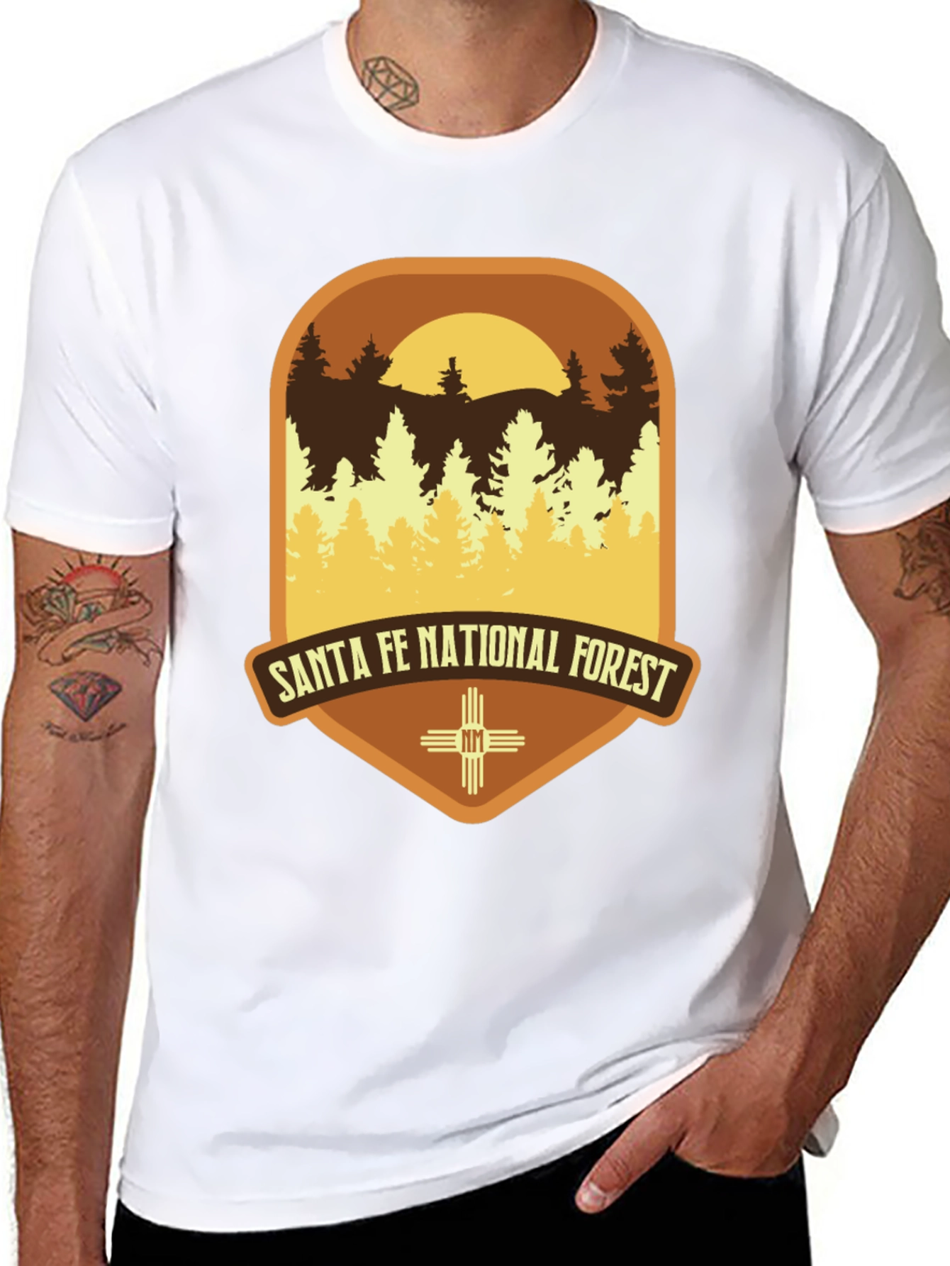 Black Santa Fe National Forest Graphic Tee view 8