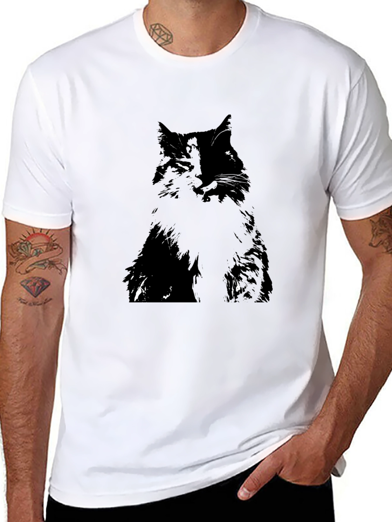 Black Black Cat Graphic Tee - Stylish & Comfortable view 8