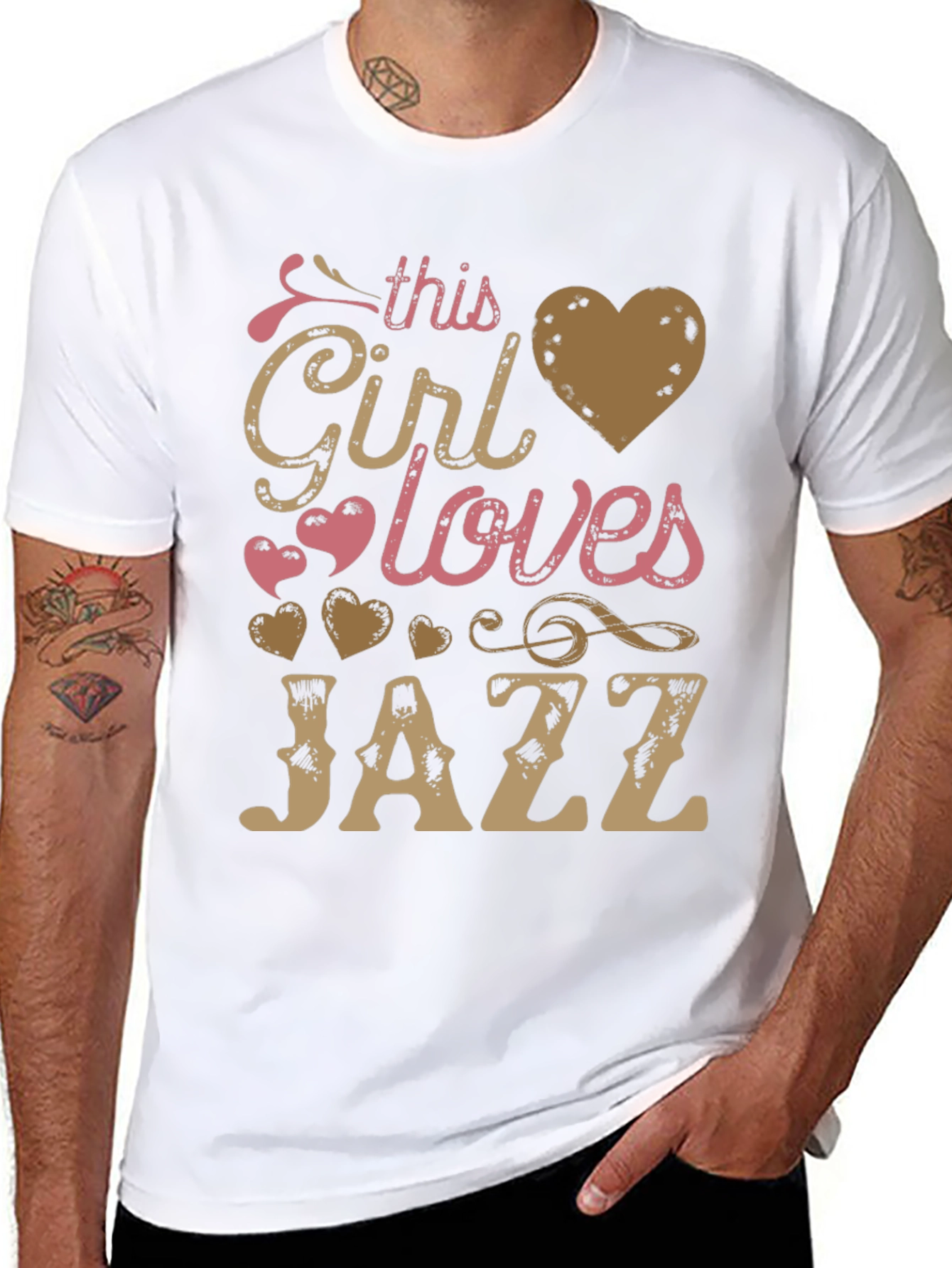 Black This Girl Loves Jazz T-Shirt - Music Lover Tee view 8