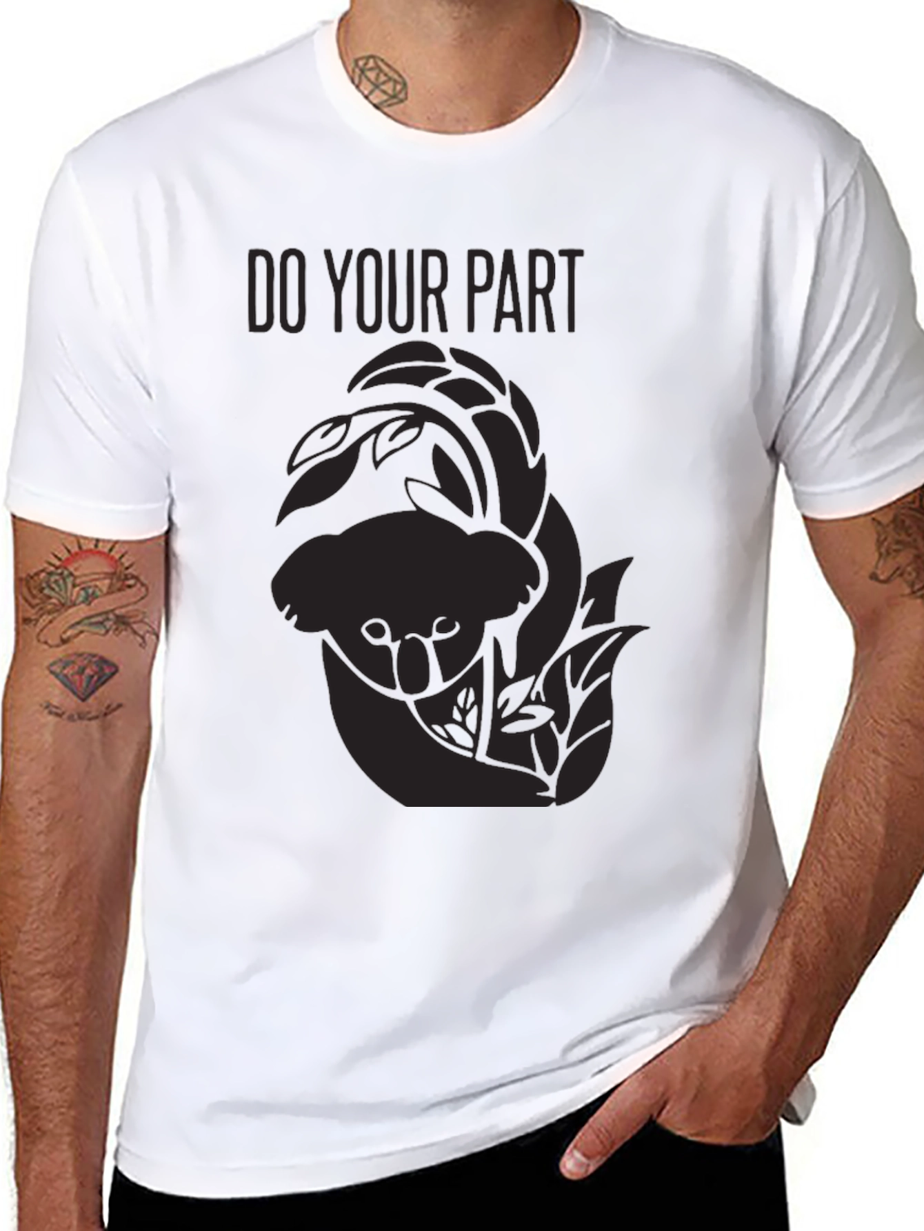 Black Do Your Part Koala Tee - Conservation T-Shirt view 8