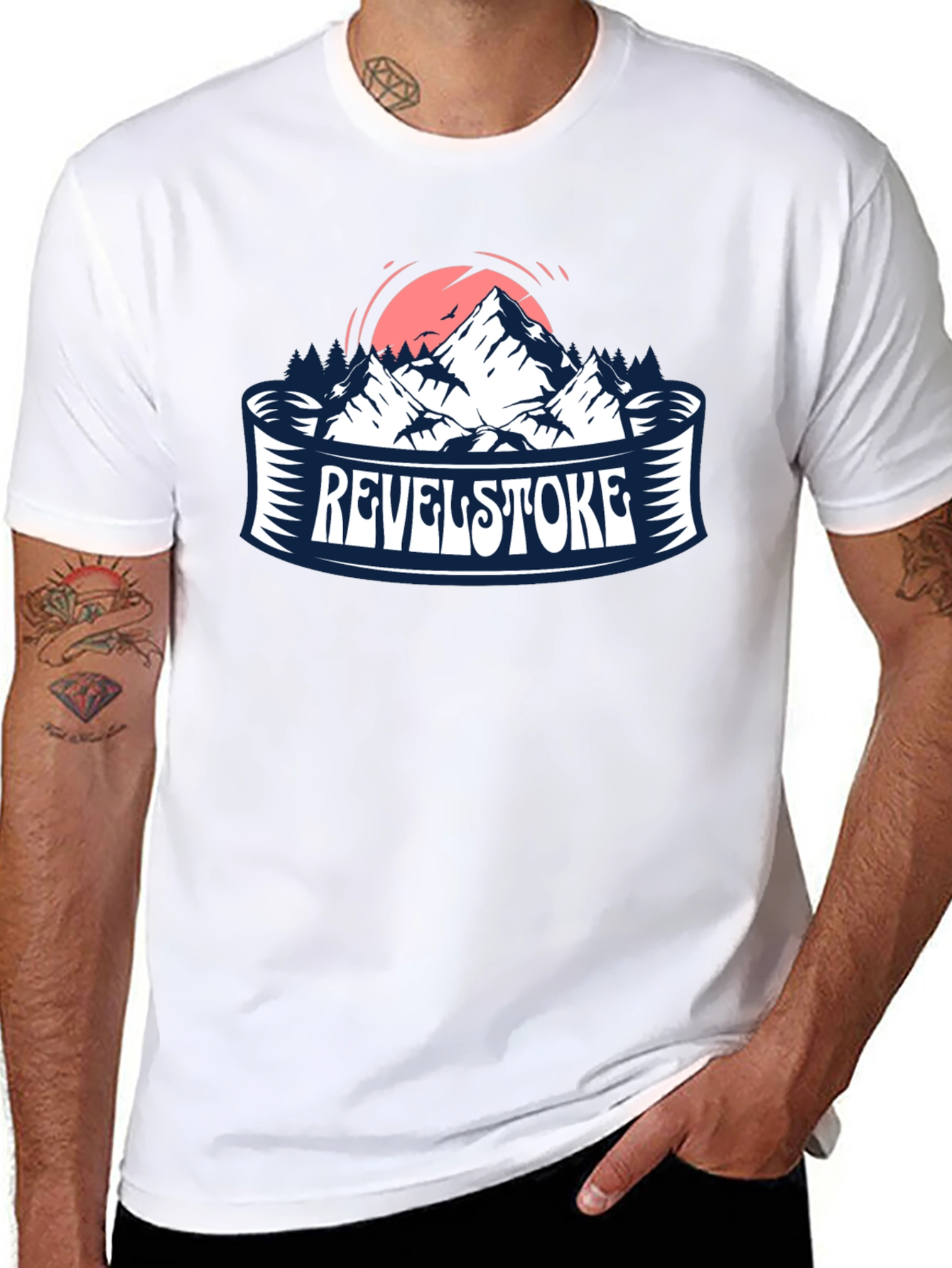 Black Revelstoke Mountain Graphic T-Shirt view 8