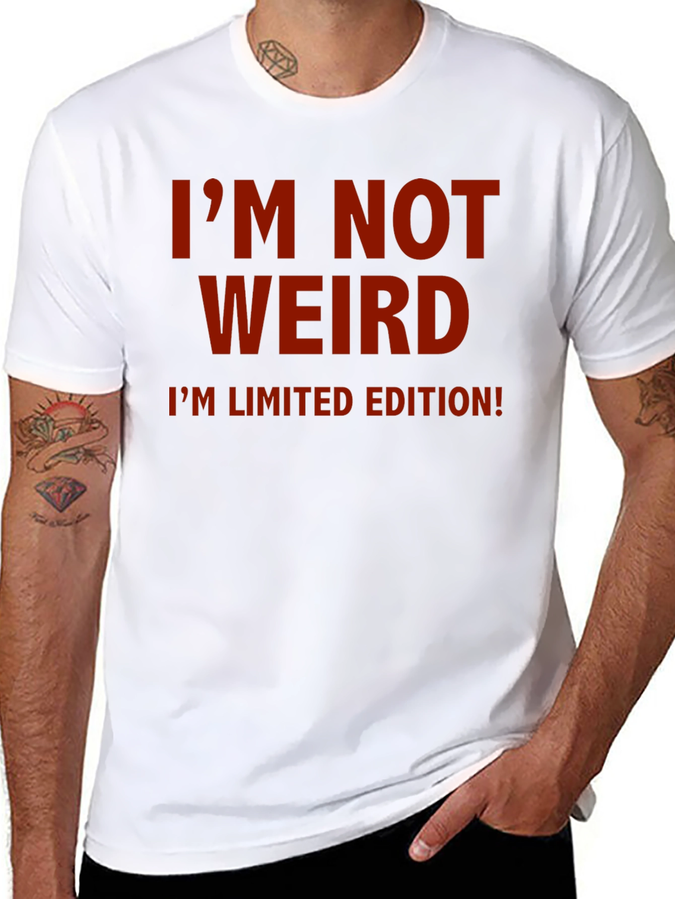 Black I'm Not Weird, Limited Edition Black T-Shirt view 8