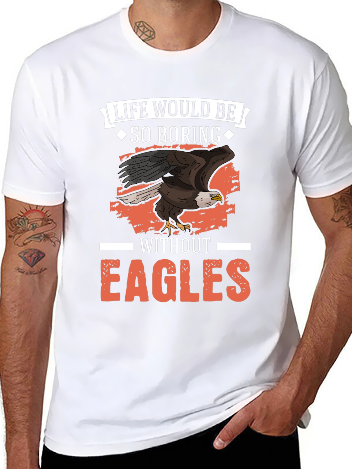 Black Life Would Be So Boring Without Eagles Graphic Tee view 8