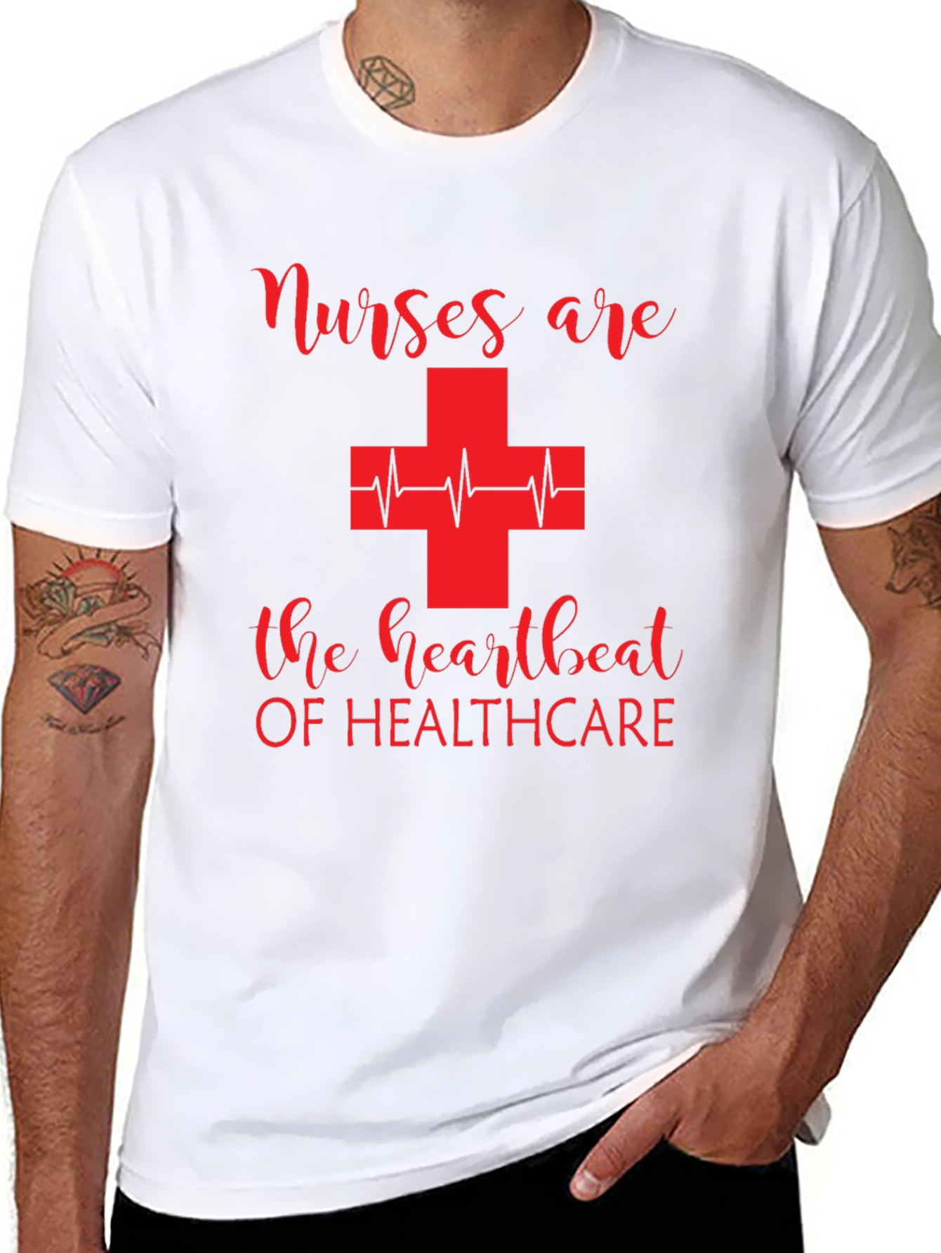 Black Nurses are the Heartbeat of Healthcare T-Shirt view 8