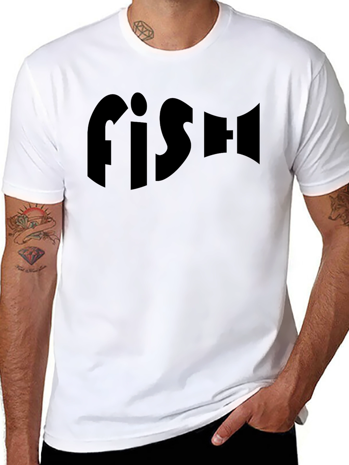 Black Fish Tee - Black view 8