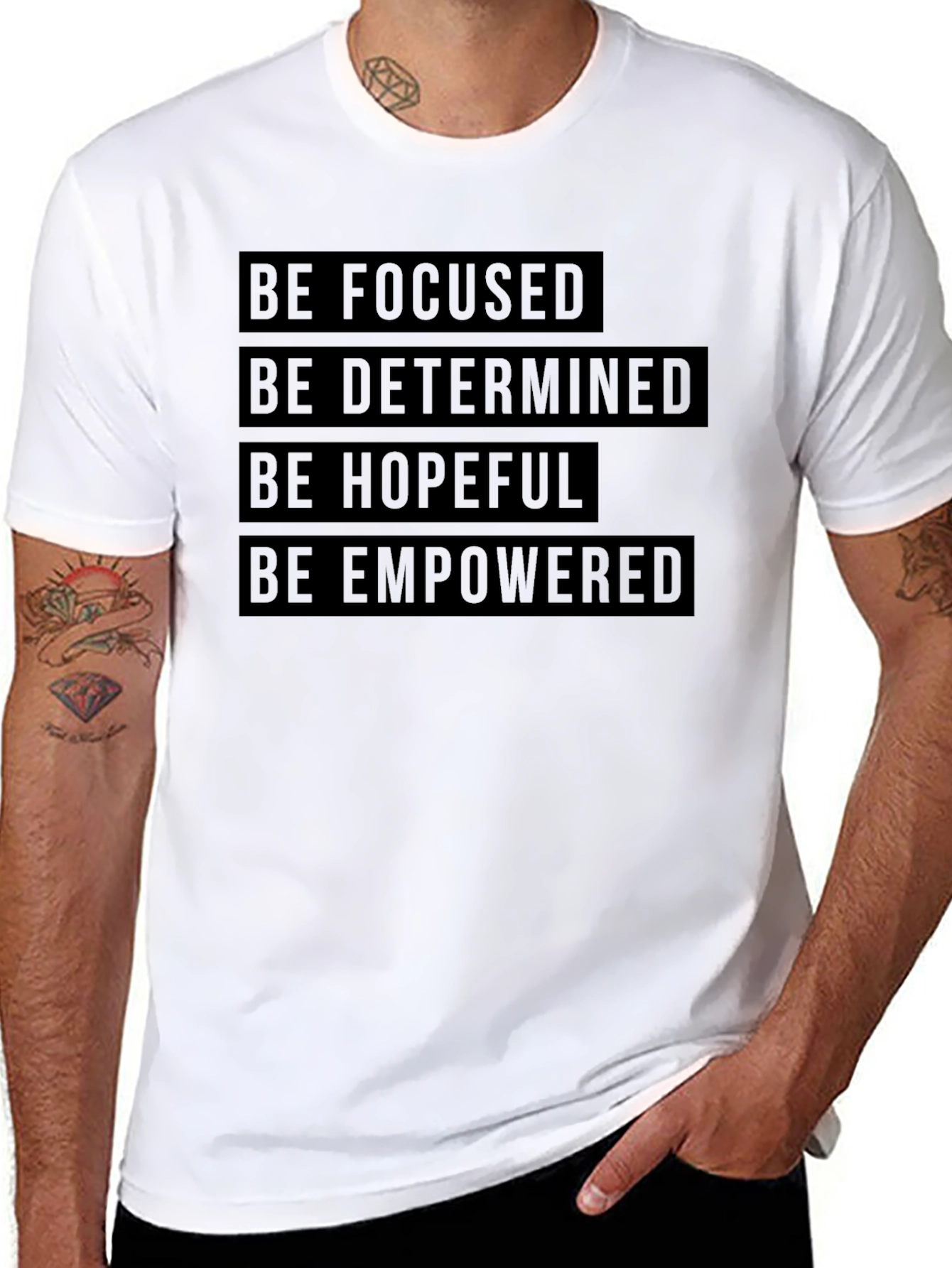 Motivational T-Shirt: Focused, Determined, Hopeful, Empowered - 8