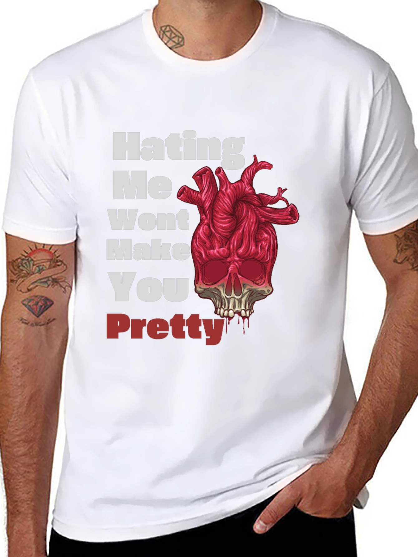 Black Hating Me Won't Make You Pretty Graphic Tee view 8