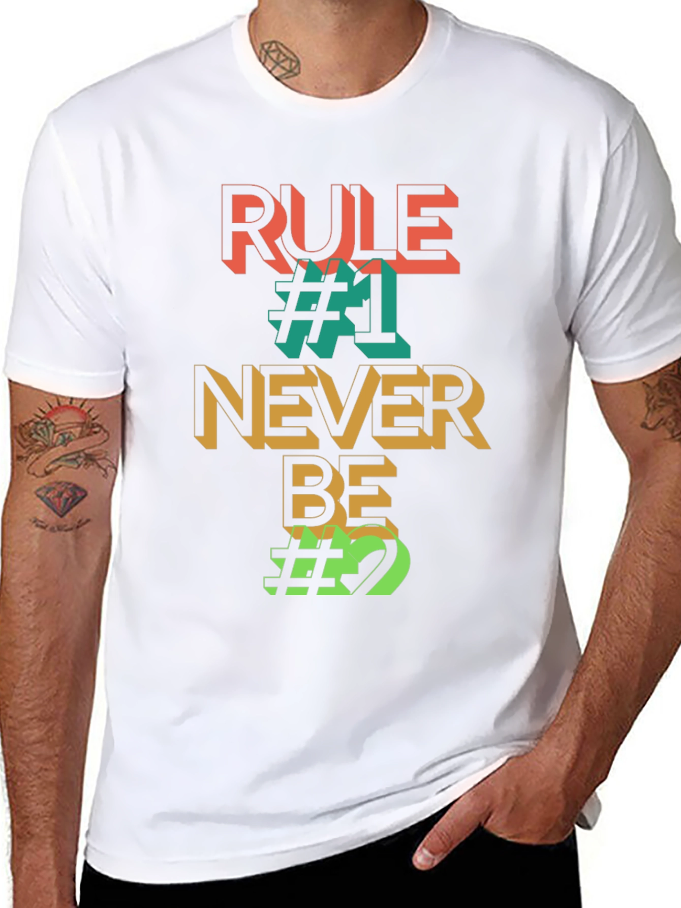 Black Rule #1 Never Be #2 Graphic Tee view 8