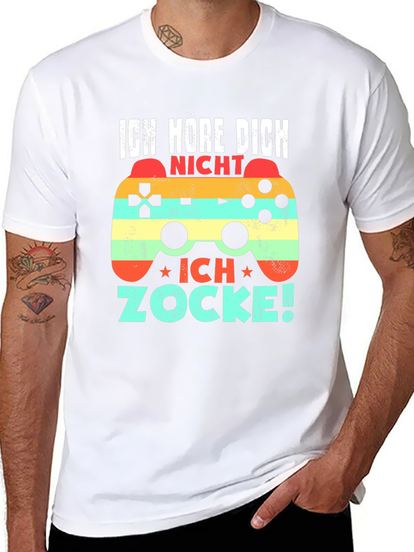 Black Gamer T-Shirt - Ich Zocke! view 8