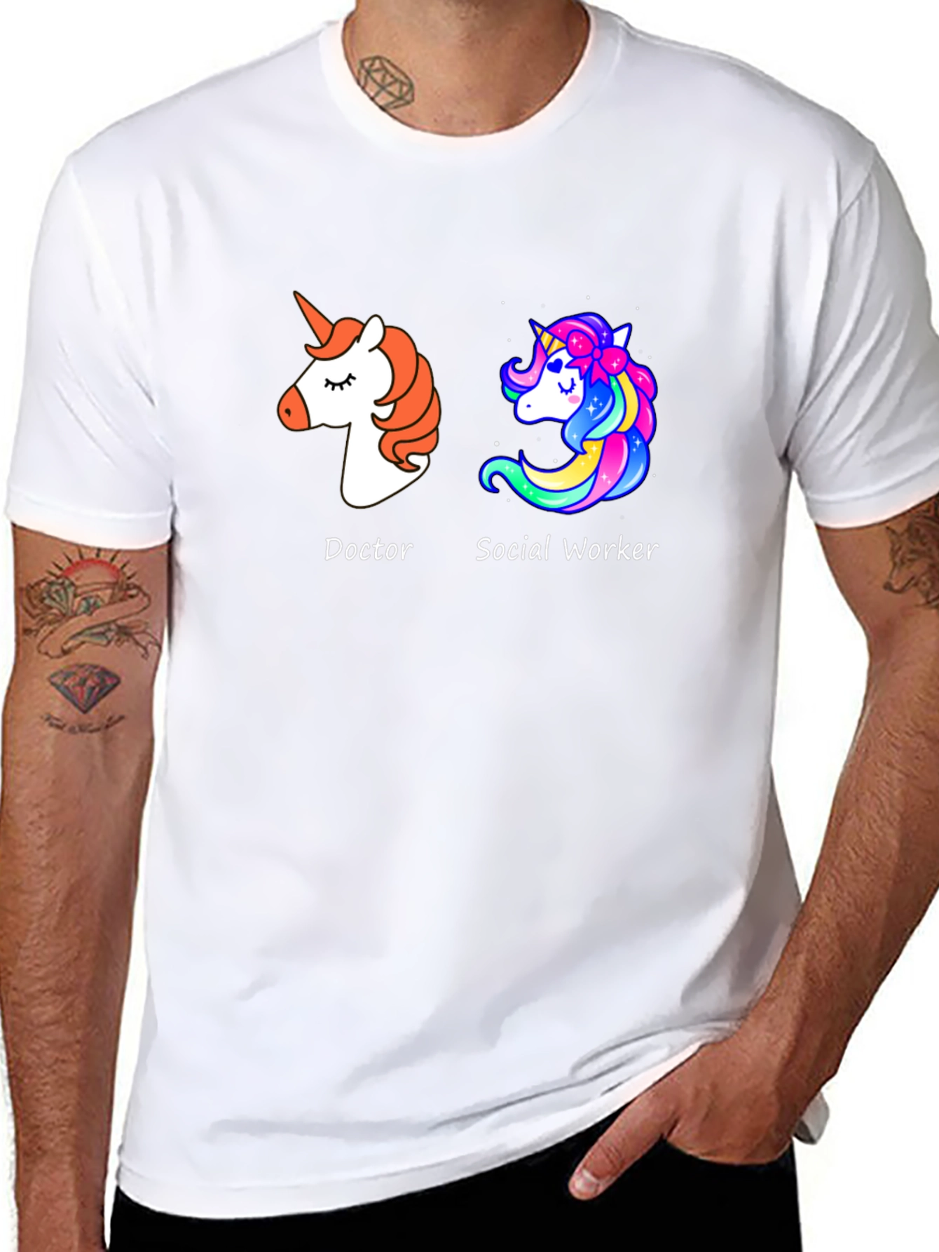 Doctor and Social Worker Unicorn T-Shirt - 8