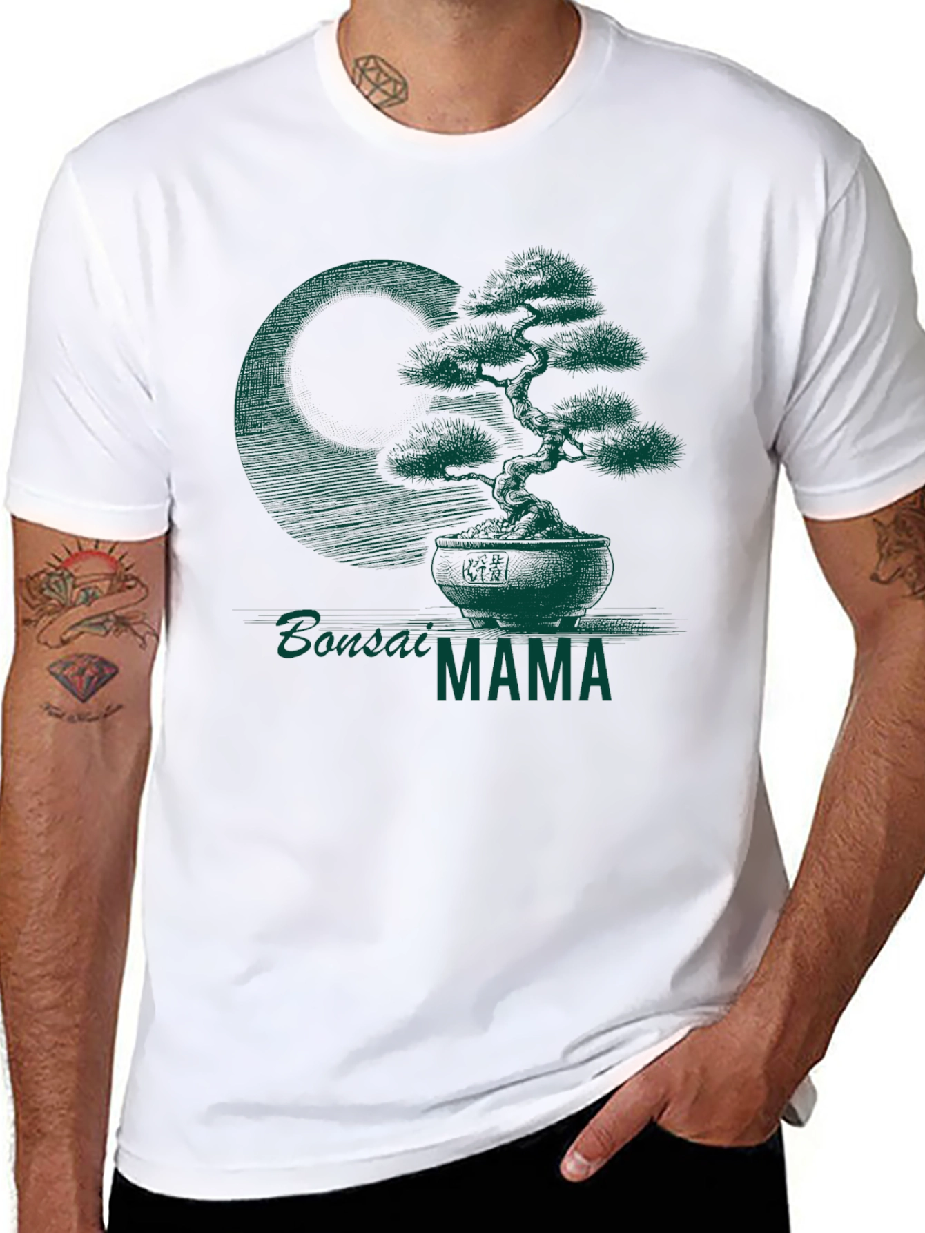 Black Bonsai Mama Graphic Tee - Stylish Plant Lover Shirt view 8
