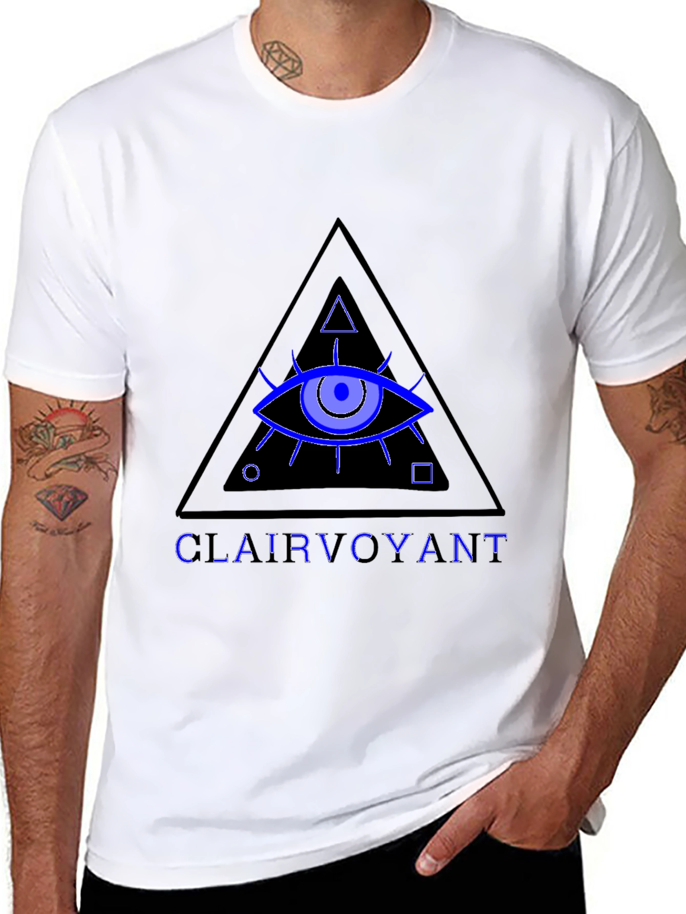 Black Clairvoyant T-Shirt - All Seeing Eye Graphic Tee view 8