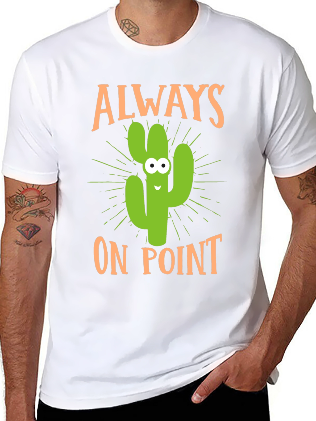 Black Always On Point Cactus Graphic Tee view 8