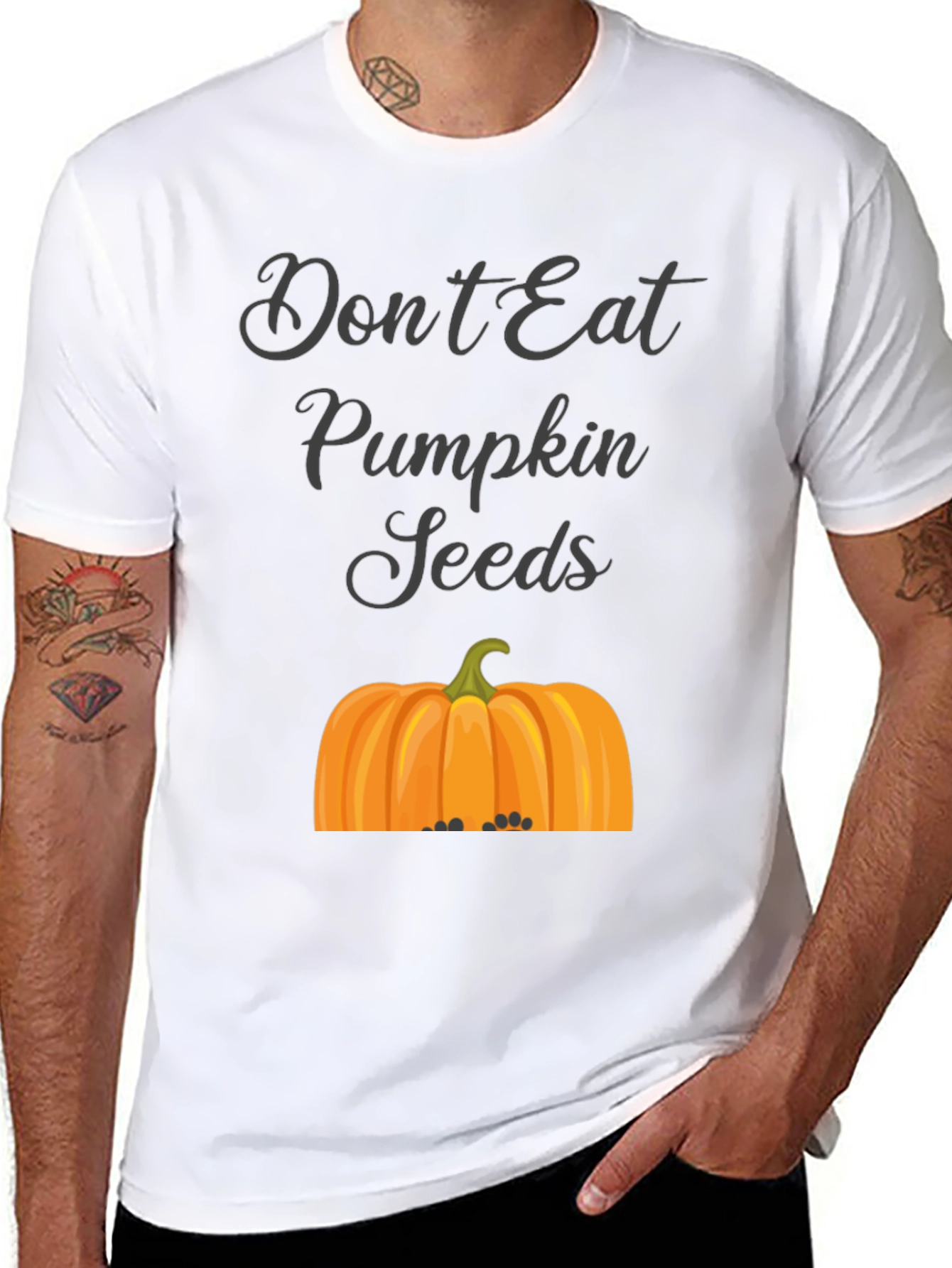 Black Don't Eat Pumpkin Seeds T-Shirt view 8