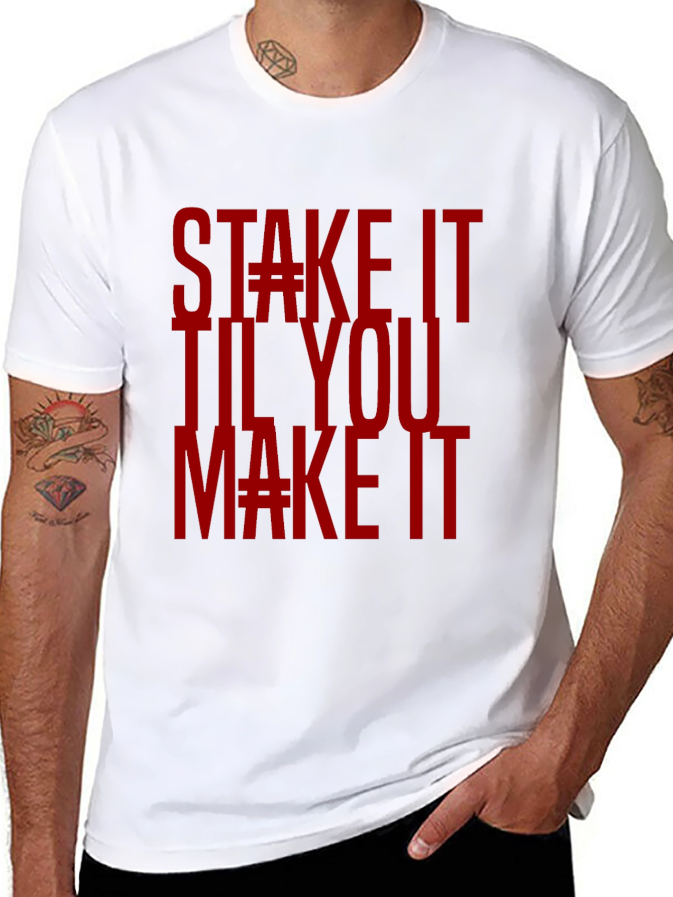 Black Stake It Til You Make It Graphic T-Shirt view 8