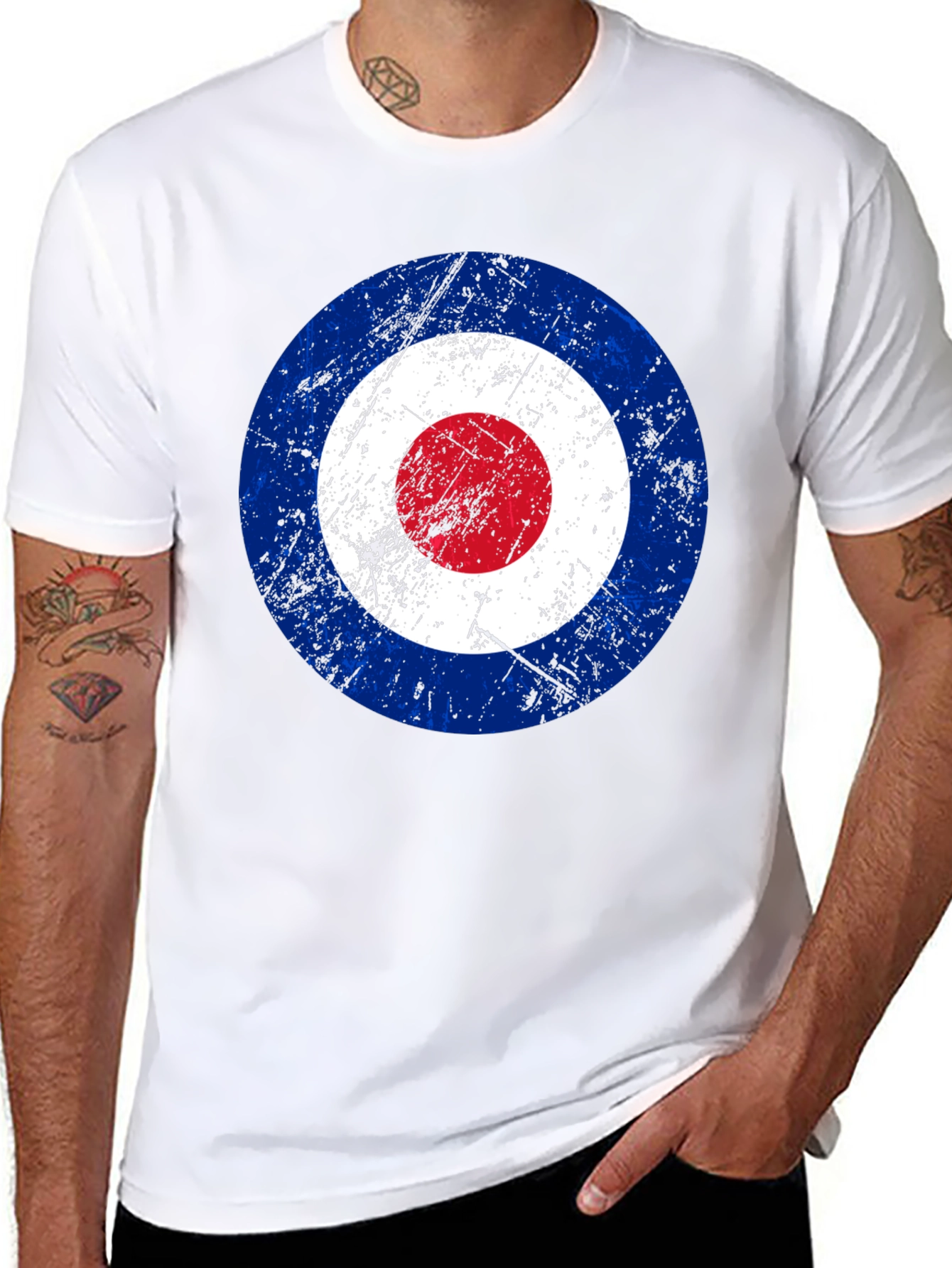Black Target Graphic T-Shirt - Retro Mod Style view 8