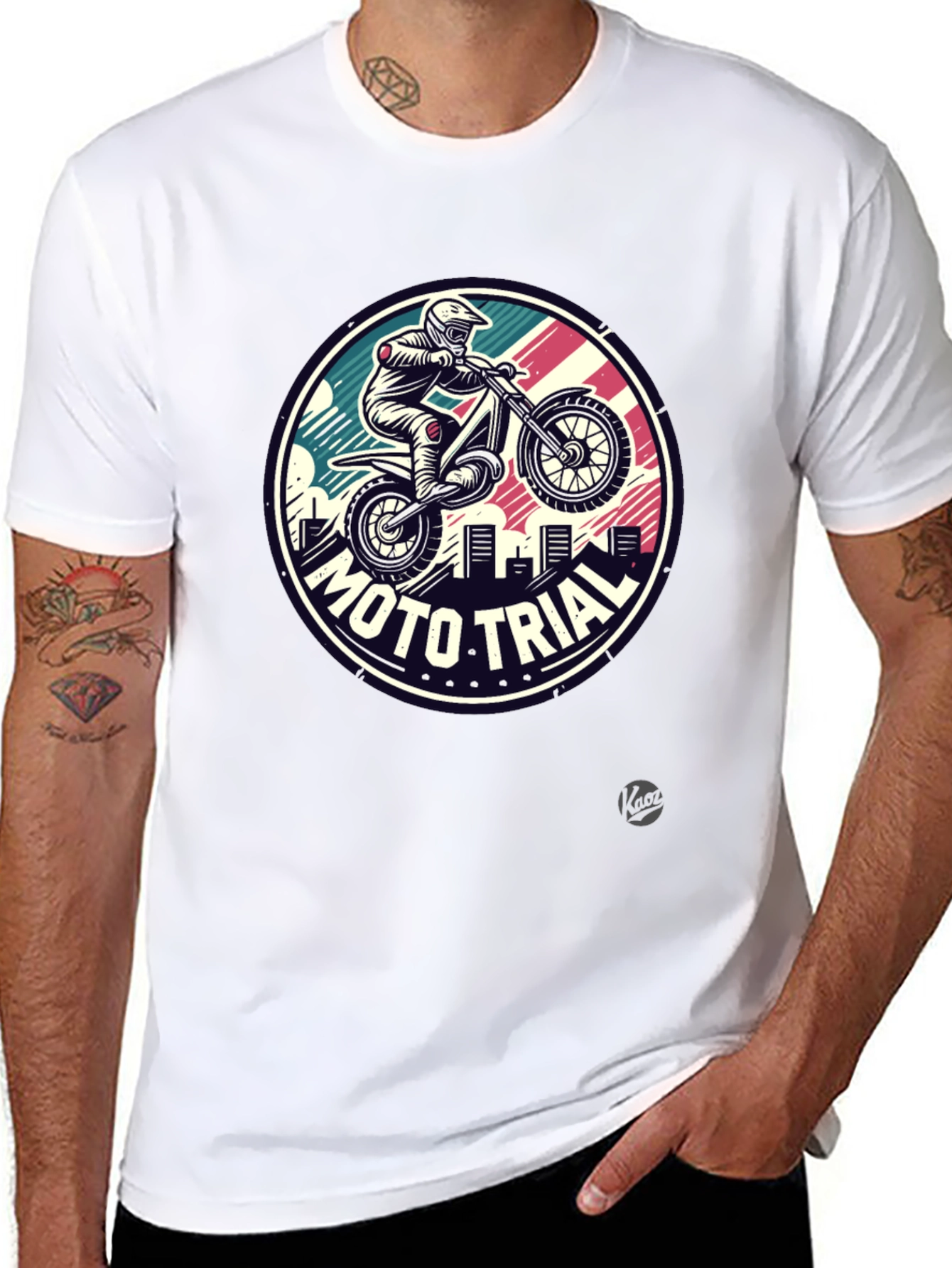 Black Moto Trial Graphic Tee - Ride in Style view 8