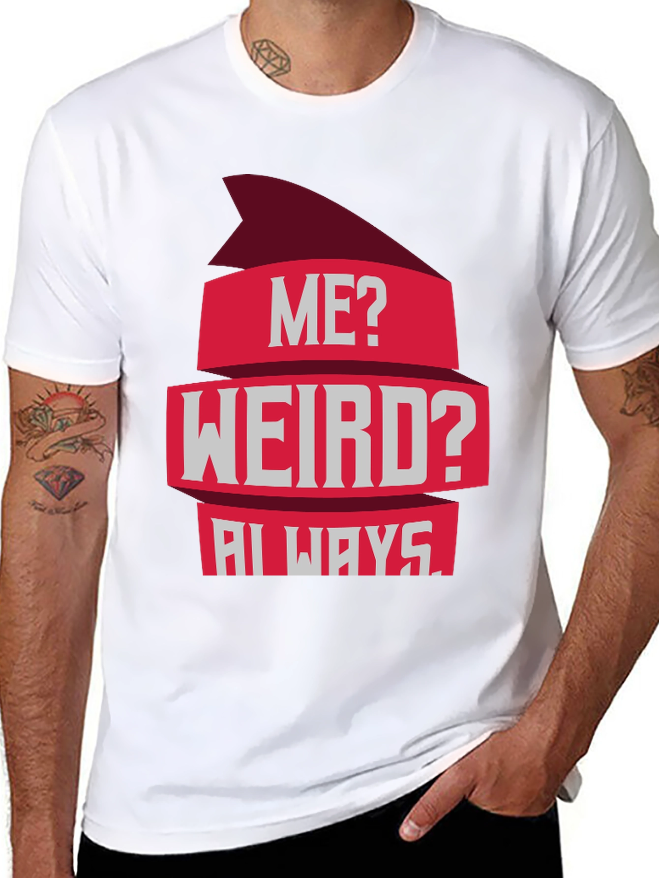 Black Me? Weird? Always! Graphic Tee - Casual Style view 8