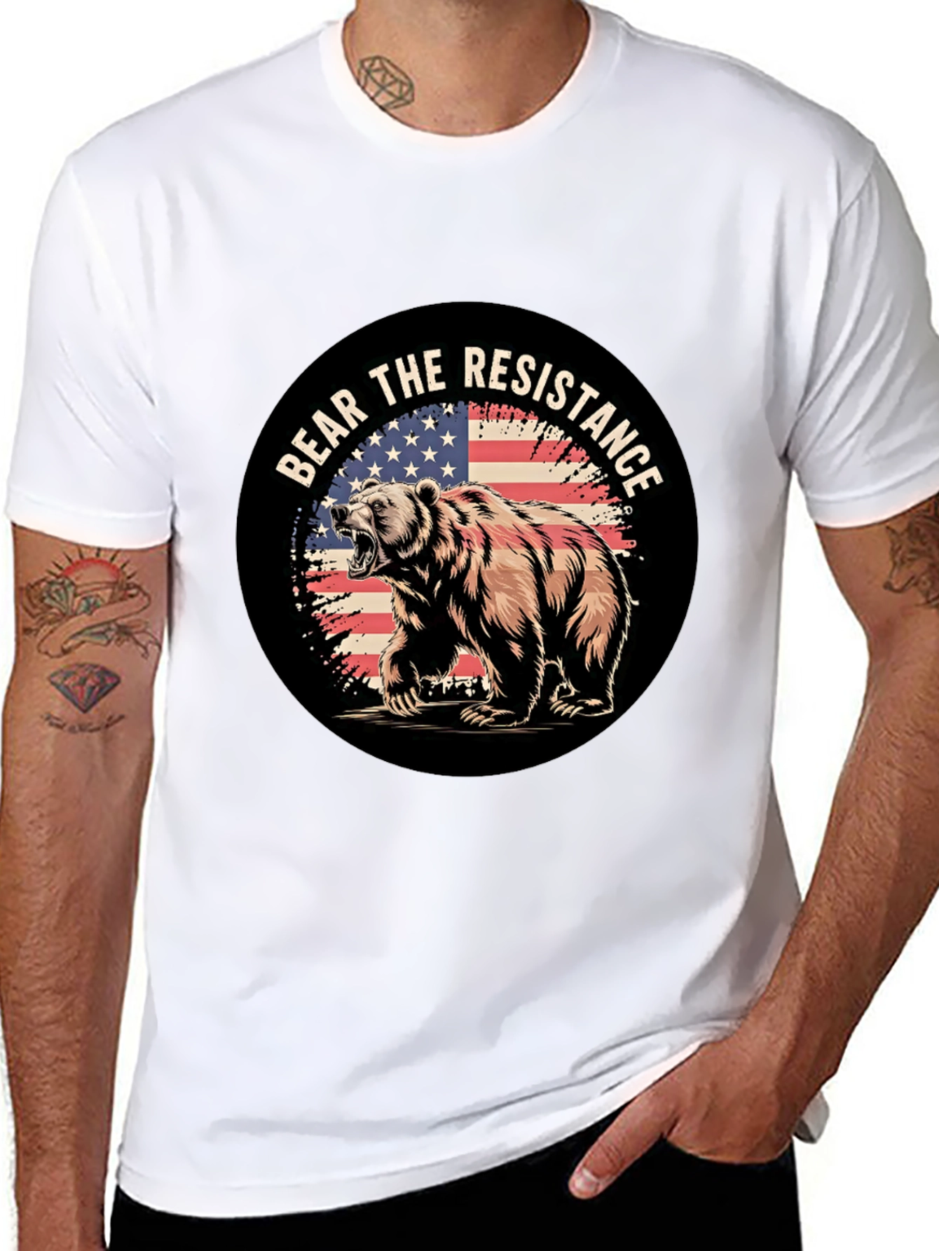 Black Bear the Resistance Graphic T-Shirt view 8
