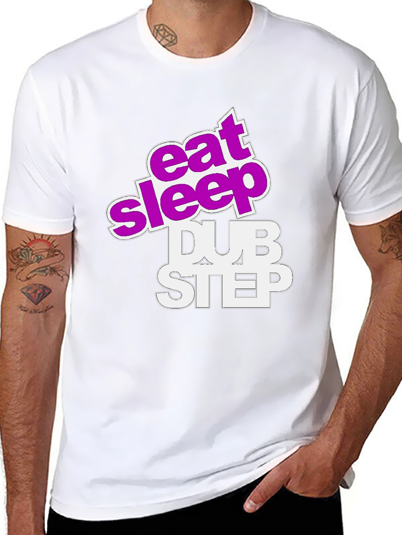 Black Eat Sleep Dubstep Graphic Tee view 8