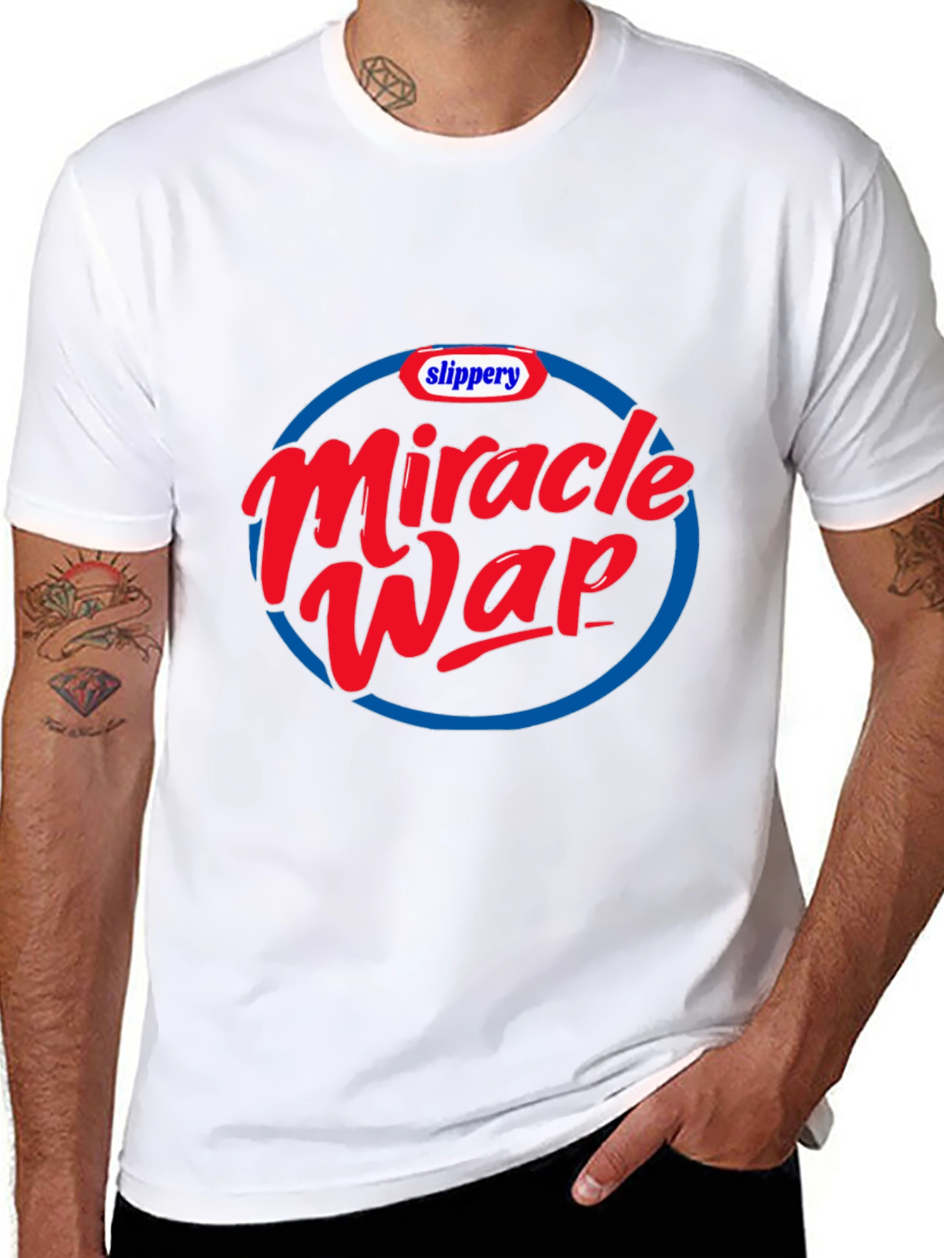 Black Miracle Wap T-Shirt - Funny Graphic Tee view 8