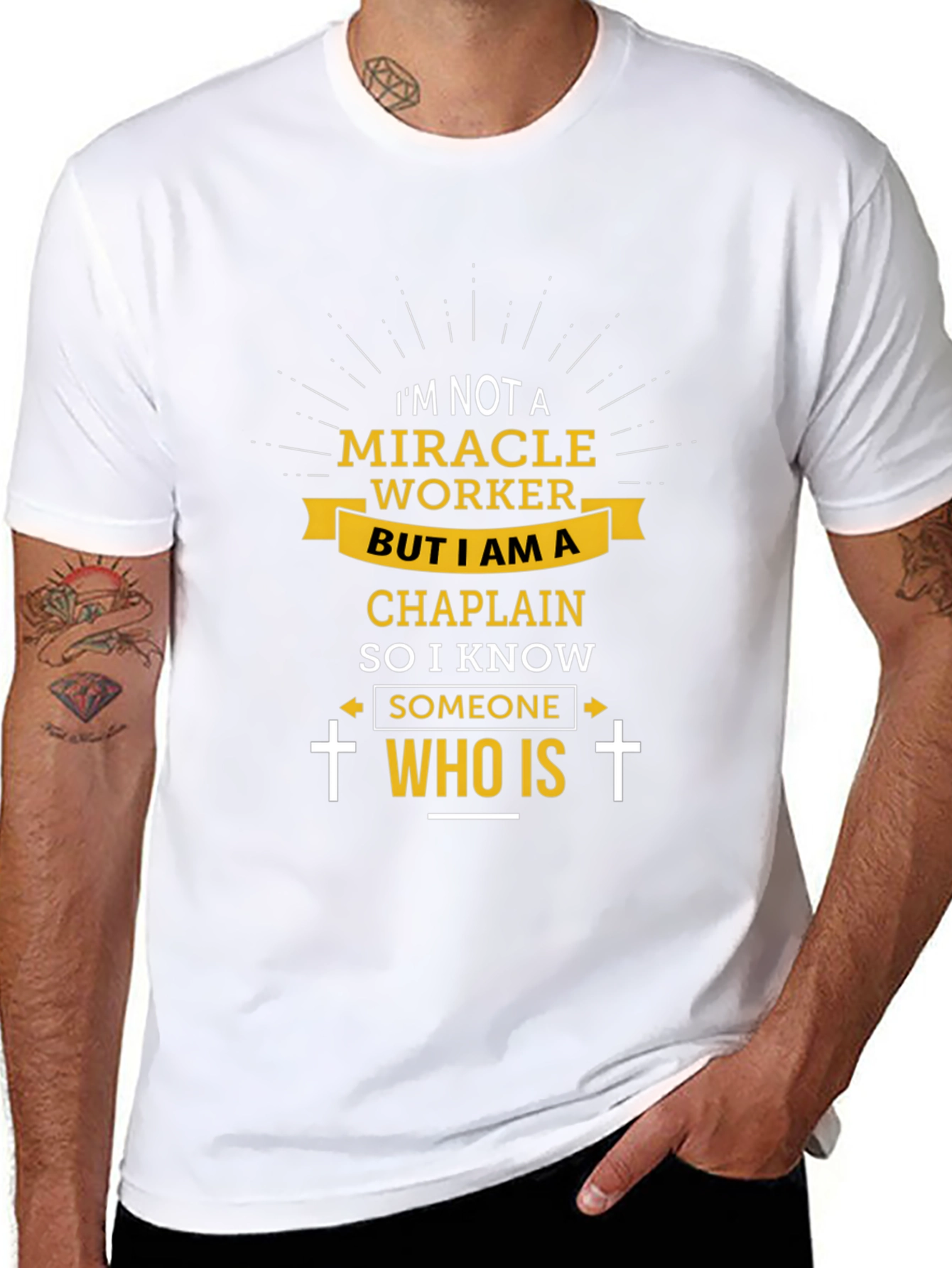 Chaplain T-Shirt: I'm Not a Miracle Worker - 8