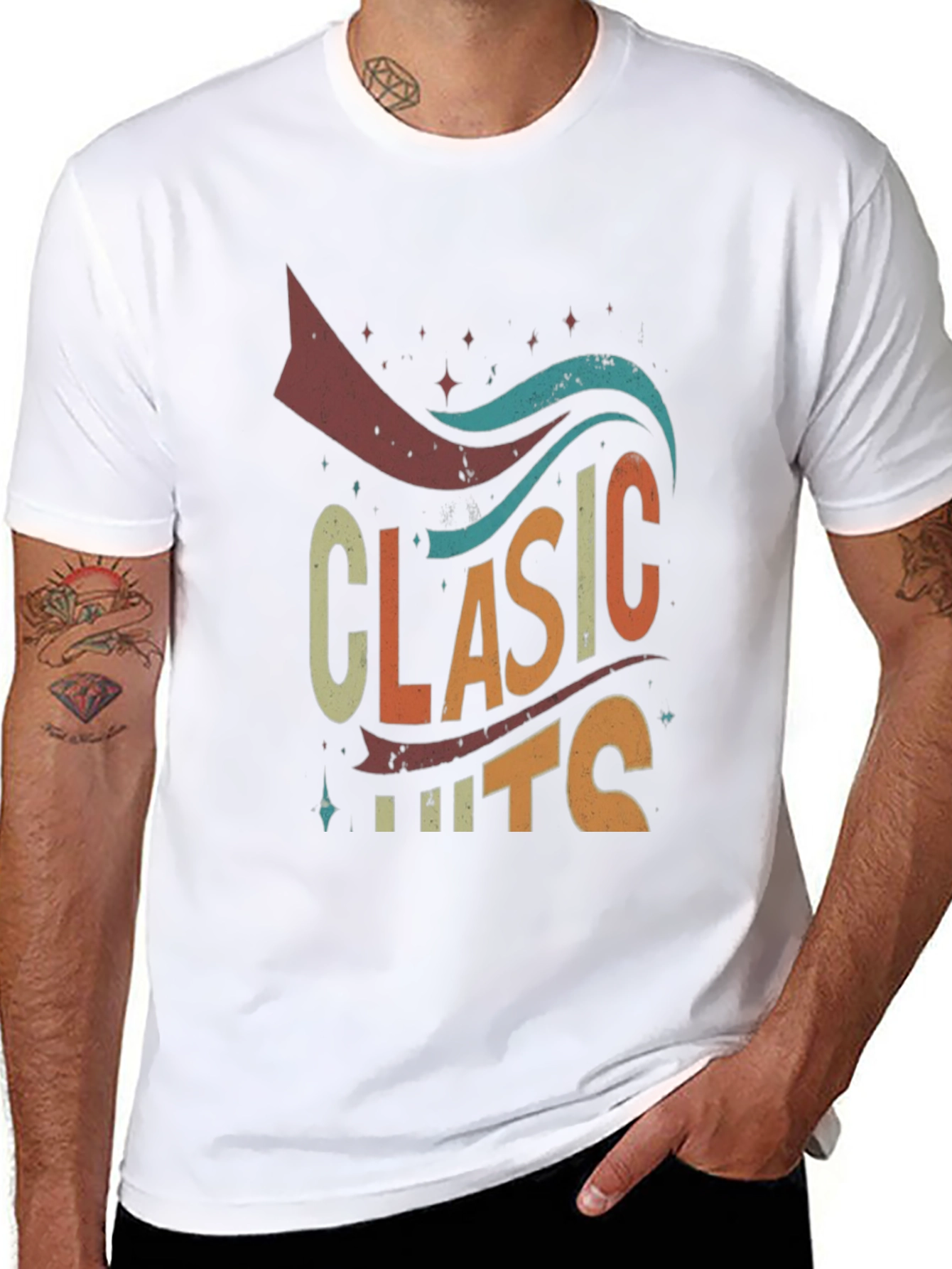 Black Classic Hits Retro Graphic T-Shirt view 8