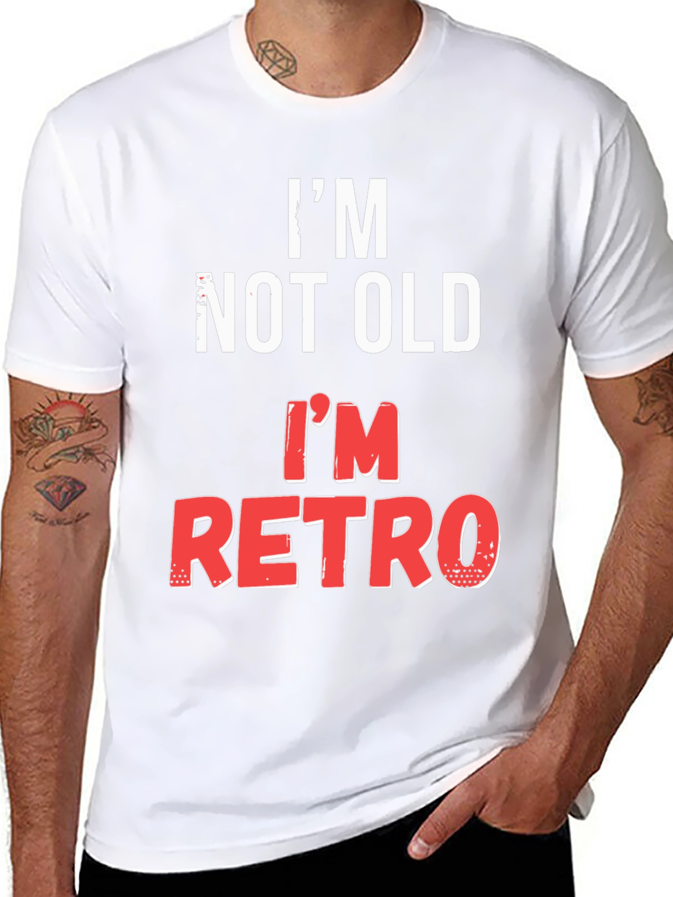 Black I'm Not Old, I'm Retro T-Shirt view 8