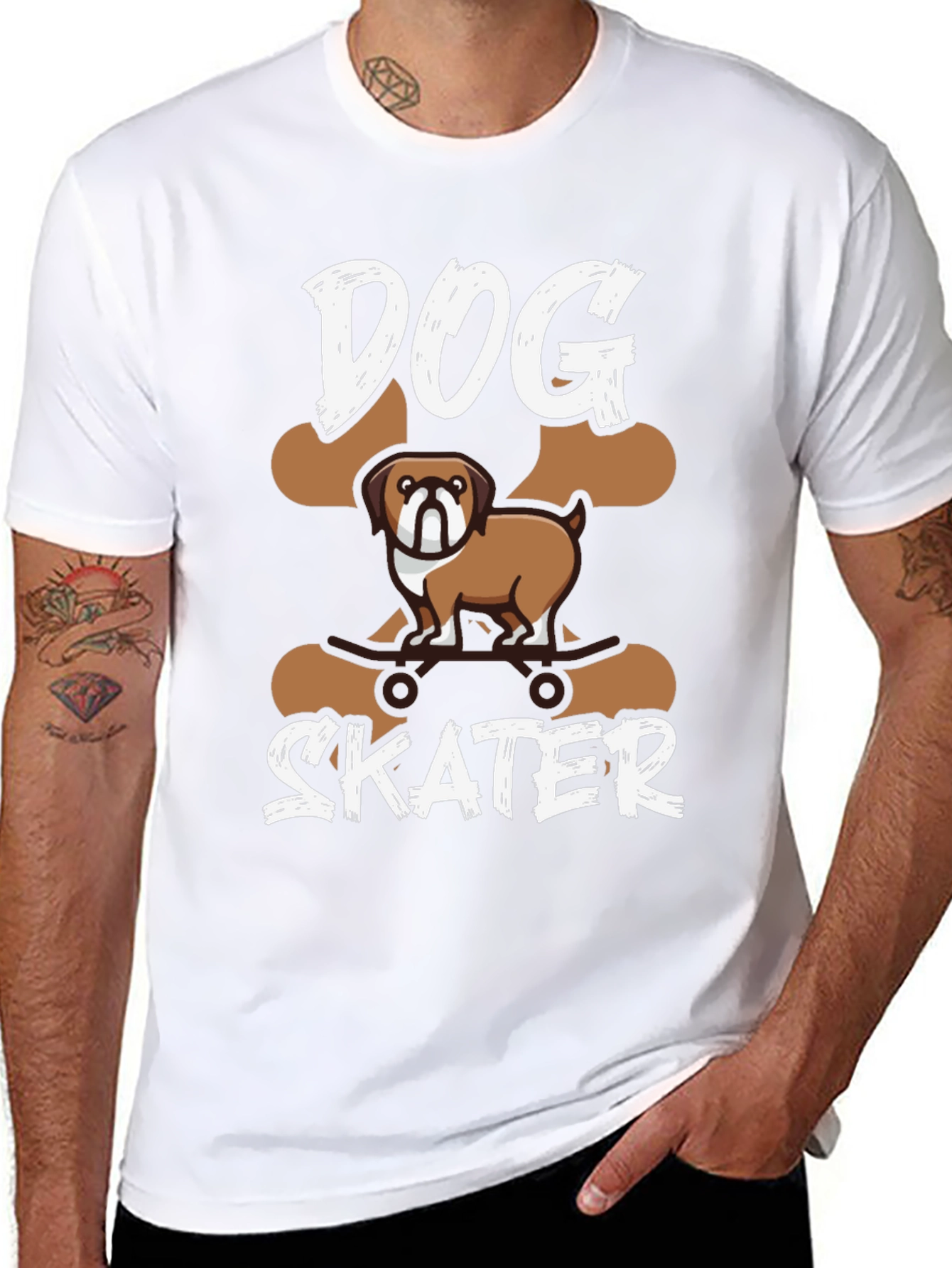 Black Dog Skater Graphic Tee - Unisex view 8