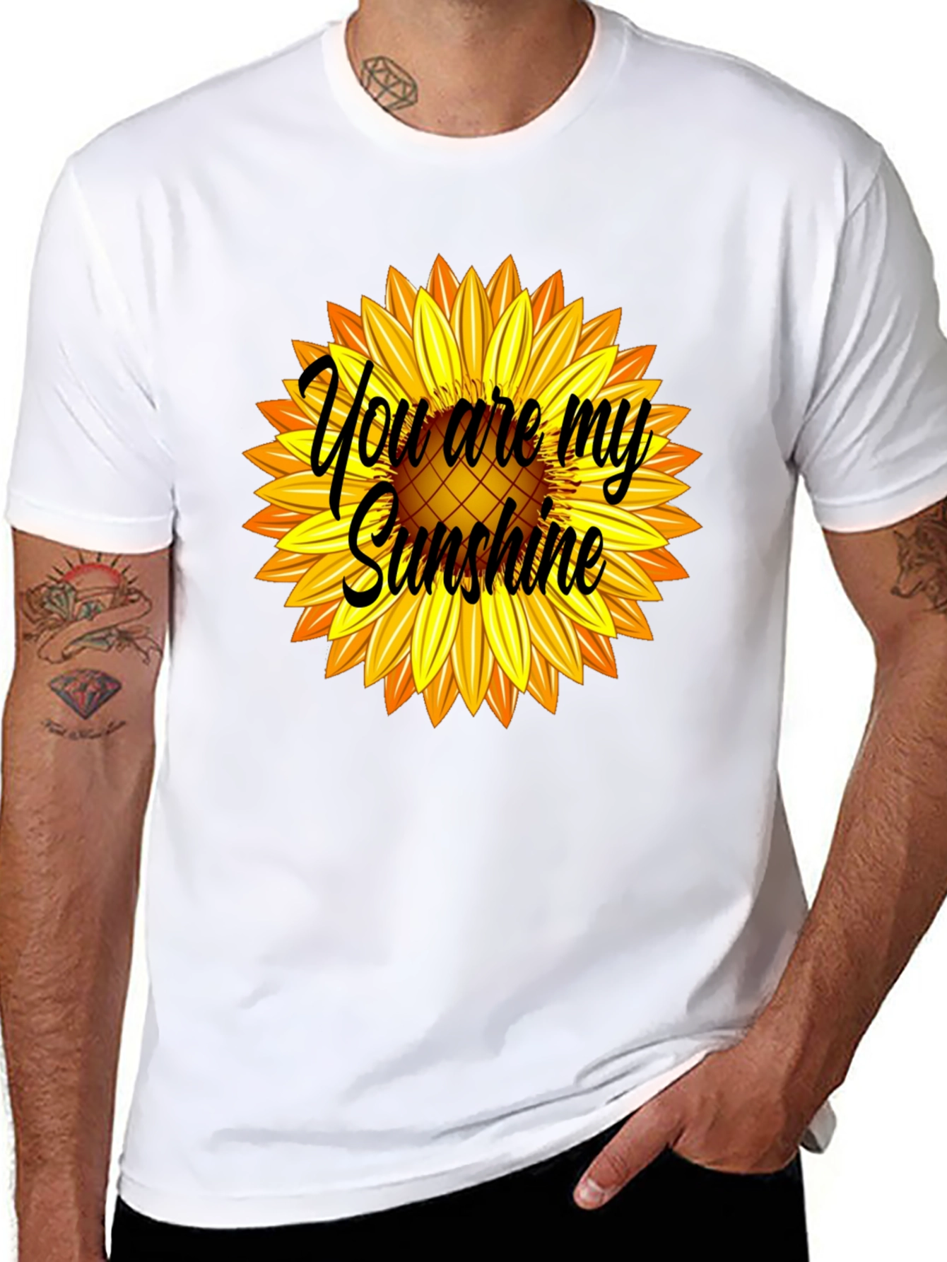 Black You Are My Sunshine Sunflower Graphic Tee view 8