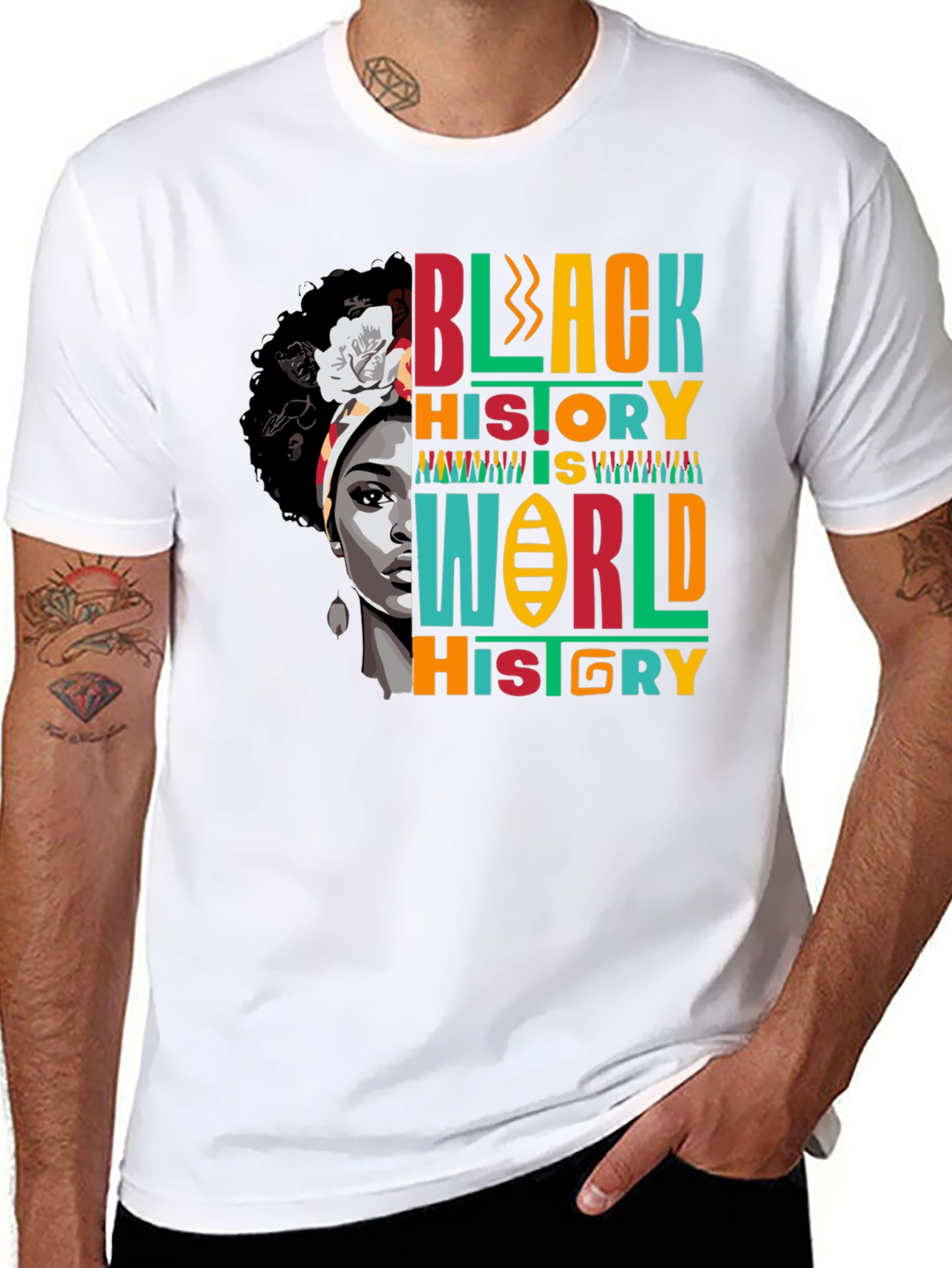 Black Black History is World History T-Shirt view 8