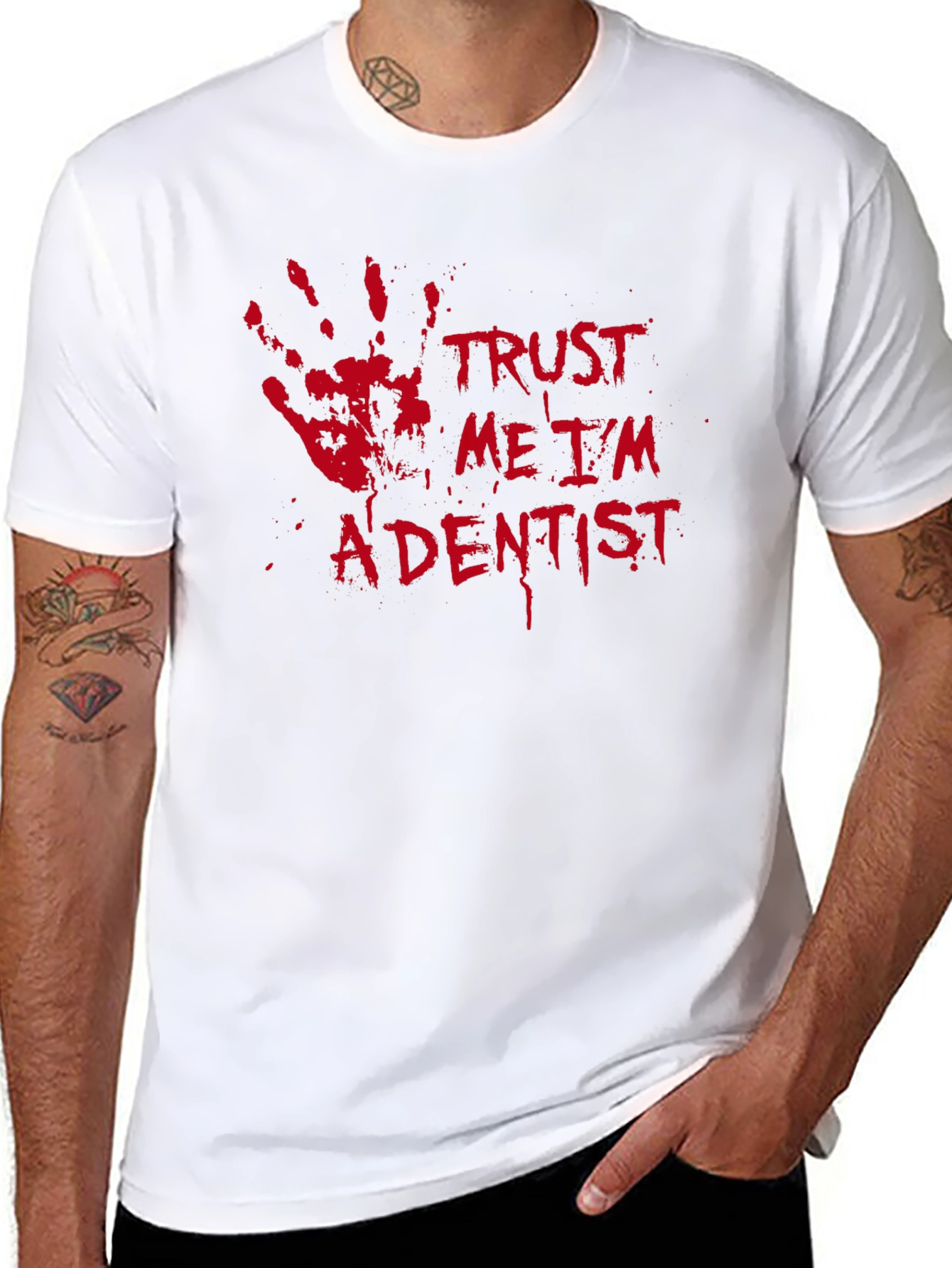 Black Trust Me I'm A Dentist Graphic T-Shirt view 8